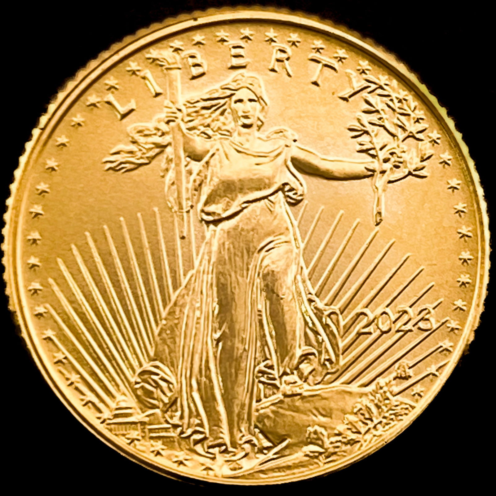 2023 1/10oz Gold American Eagle $5 SUPERB GEM BU (1 of 2)