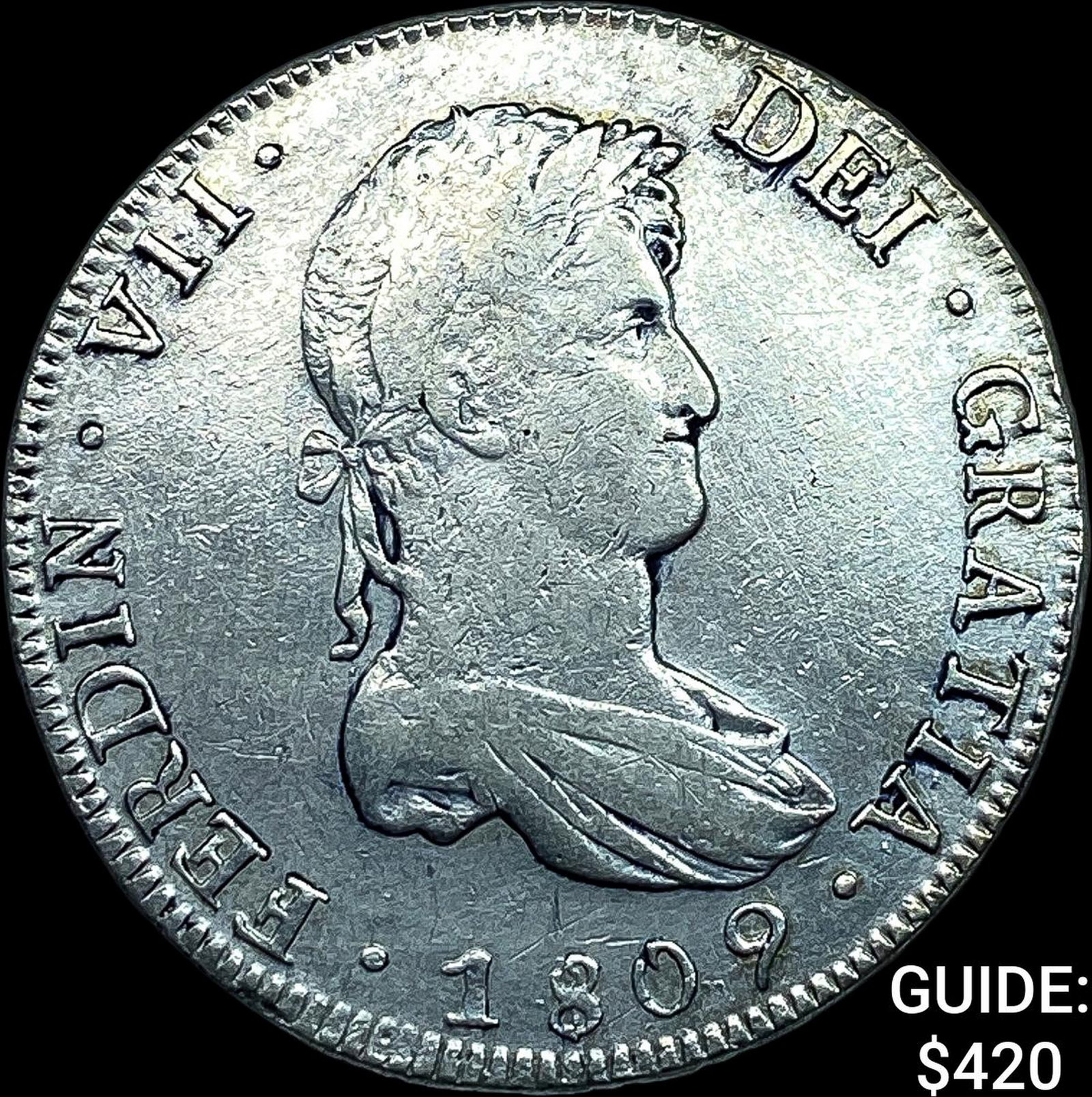 1809 Mexico SIlver 8 Reales HIGH GRADE: 1809 Mexico SIlver 8 Reales HIGH GRADE