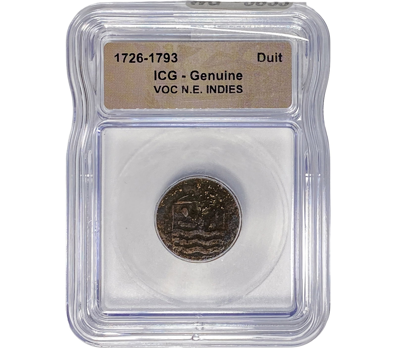 1726-1793 VOC N.E. INDIES Duit ICG Genuine: 1726-1793 VOC N.E. INDIES Duit ICG Genuine