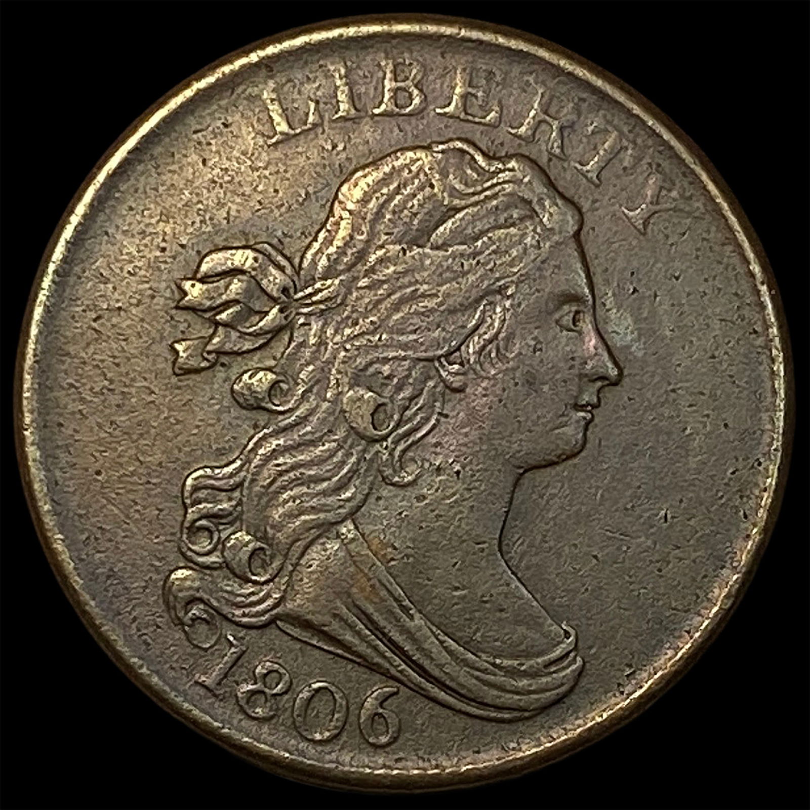 1806 Draped Bust Half Cent NEARLY UNCIRCULATED (1 of 2)