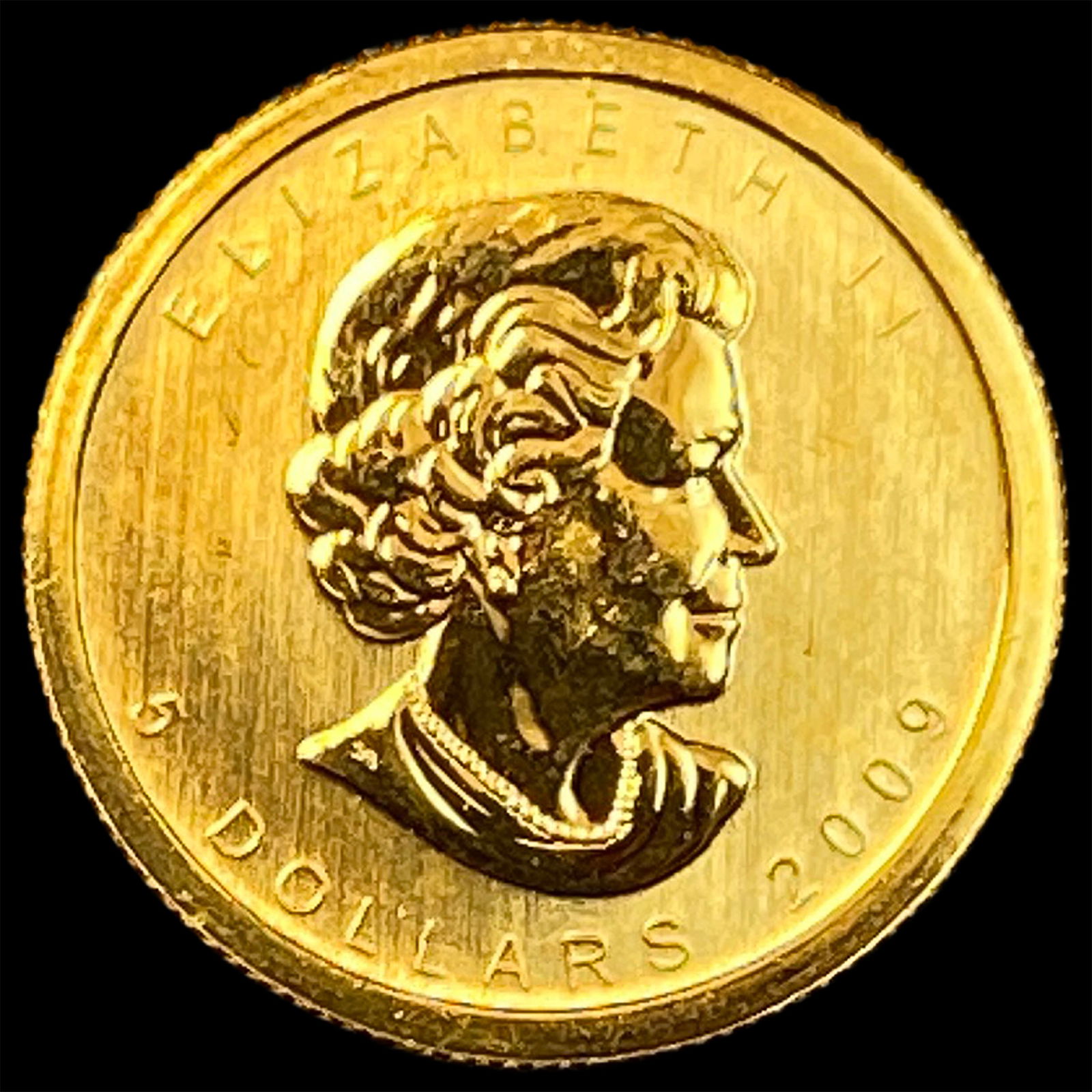 2009 Gold 1/10oz Canadian Maple Leaf $5 SUPERB GEM BU (1 of 2)