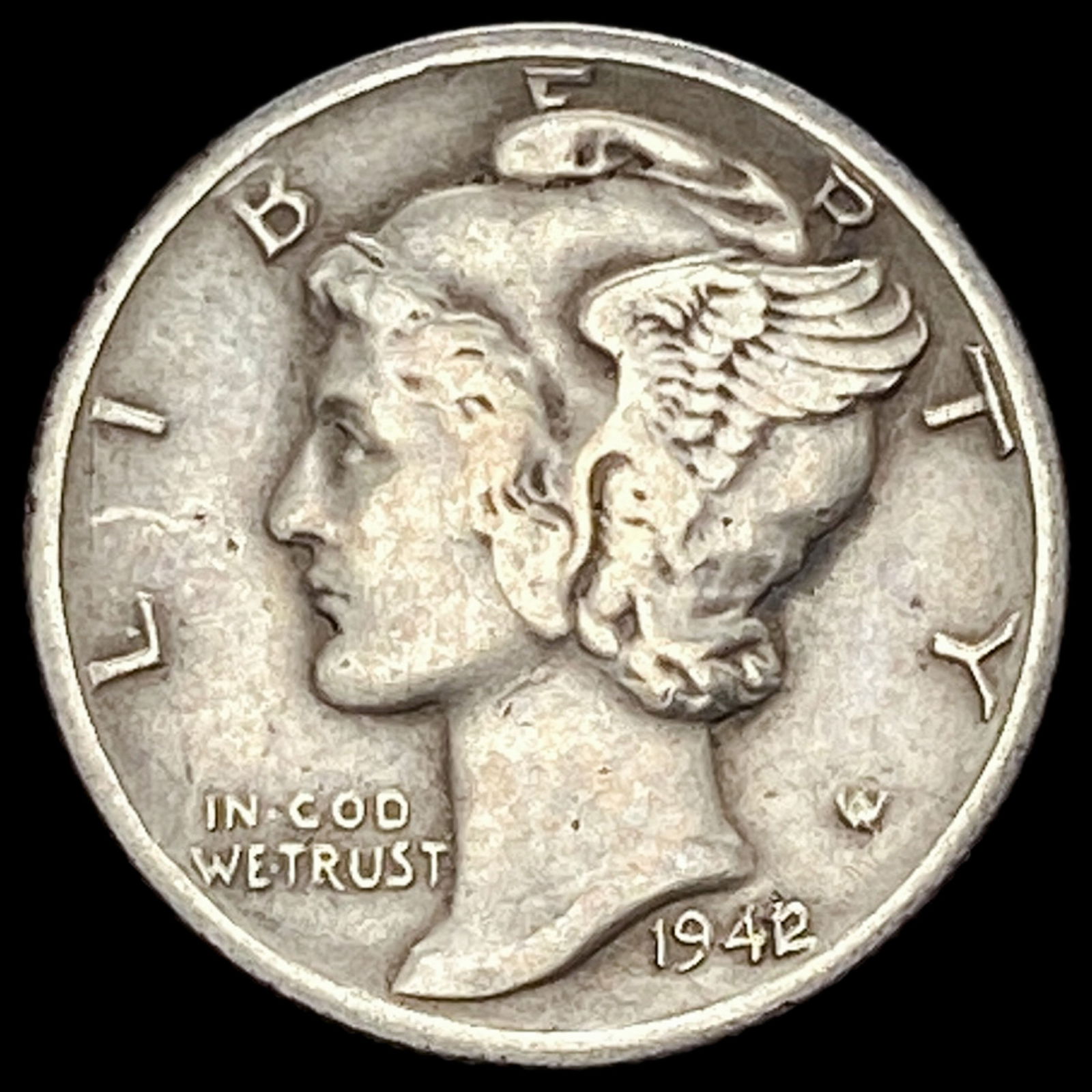 1942/1-S Silver Mercury Dime NEARLY UNCIRCULATED (1 of 2)
