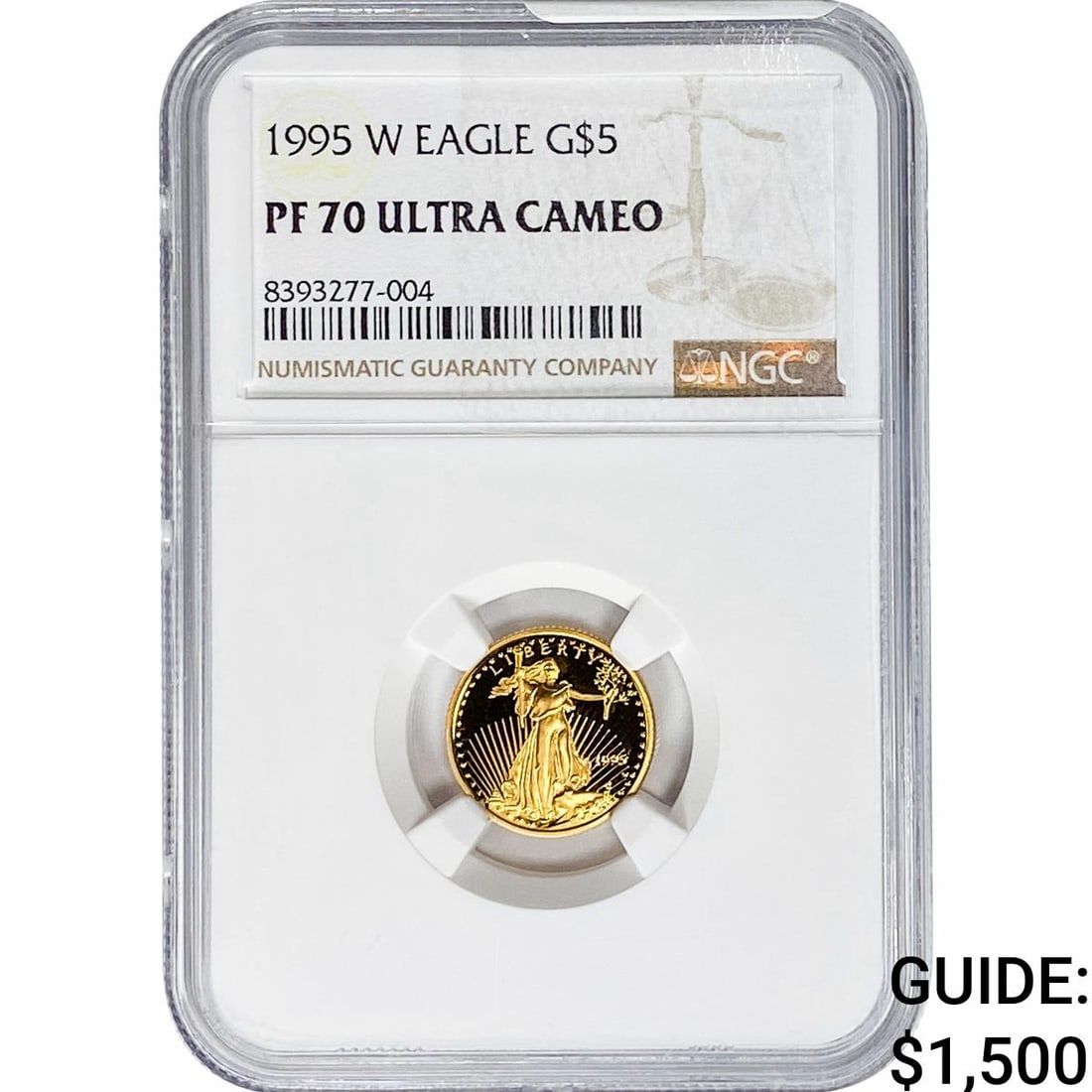 1995-W Gold Eagle $5 1/10 oz NGC PF70 Ultra Cameo (1 of 2)