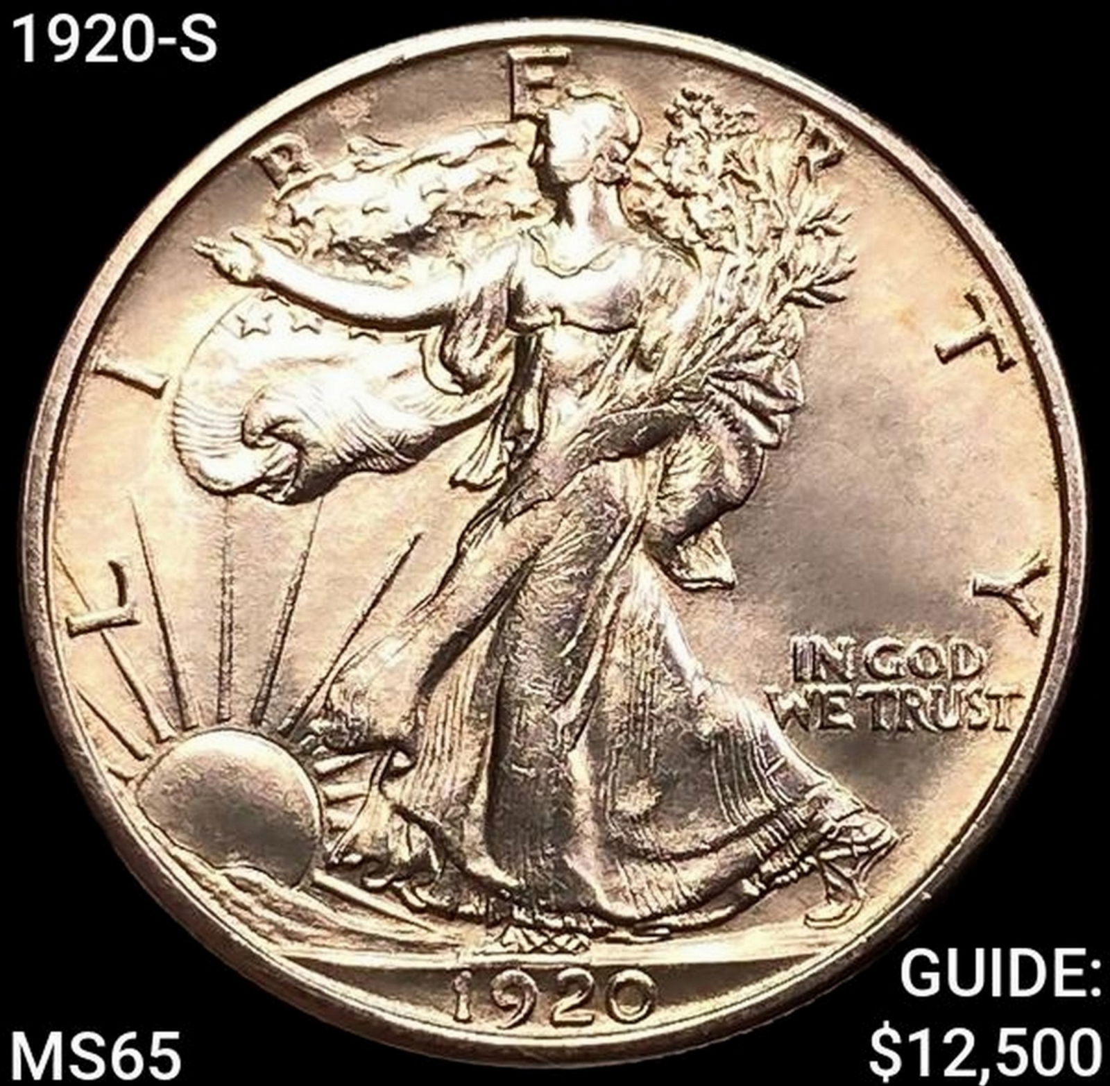 1920-S Walking Liberty Half Dollar GEM BU (1 of 2)