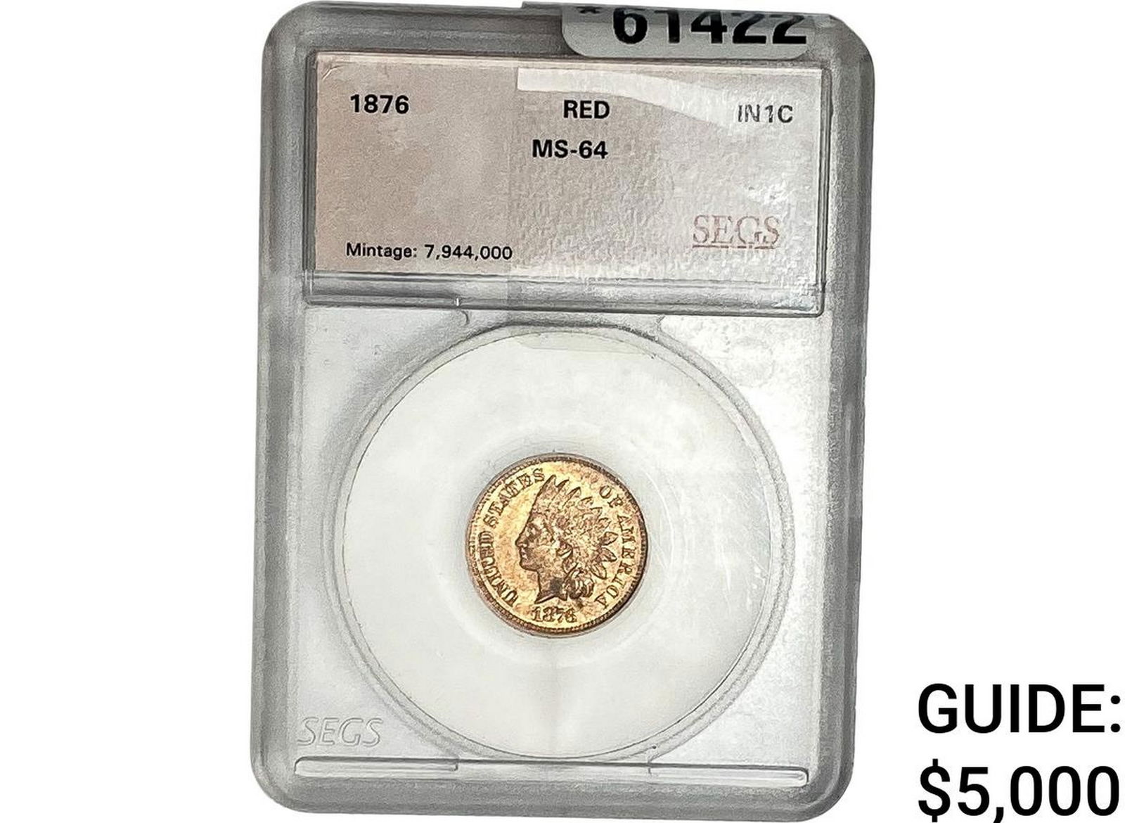 1876 Indian Head Cent SEGS MS64 (1 of 2)