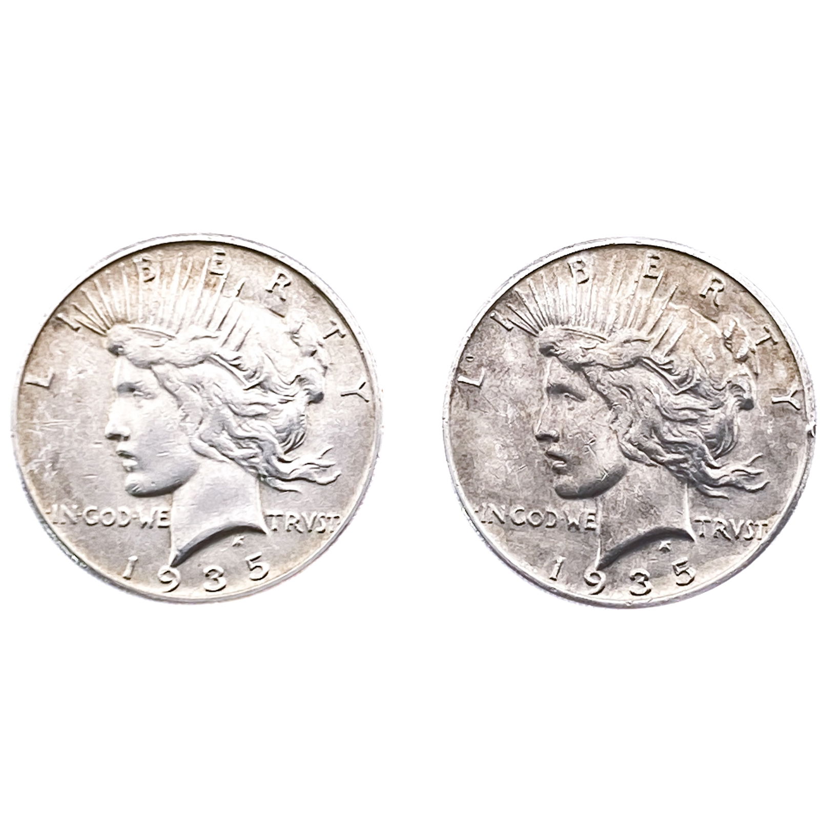 [2 Coins] 1935 Silver Peace Dollar (1 of 2)