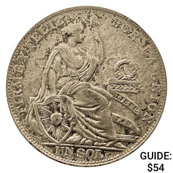 1934 Peru Silver Sol CLOSELY UNCIRCULATED (1 of 2)