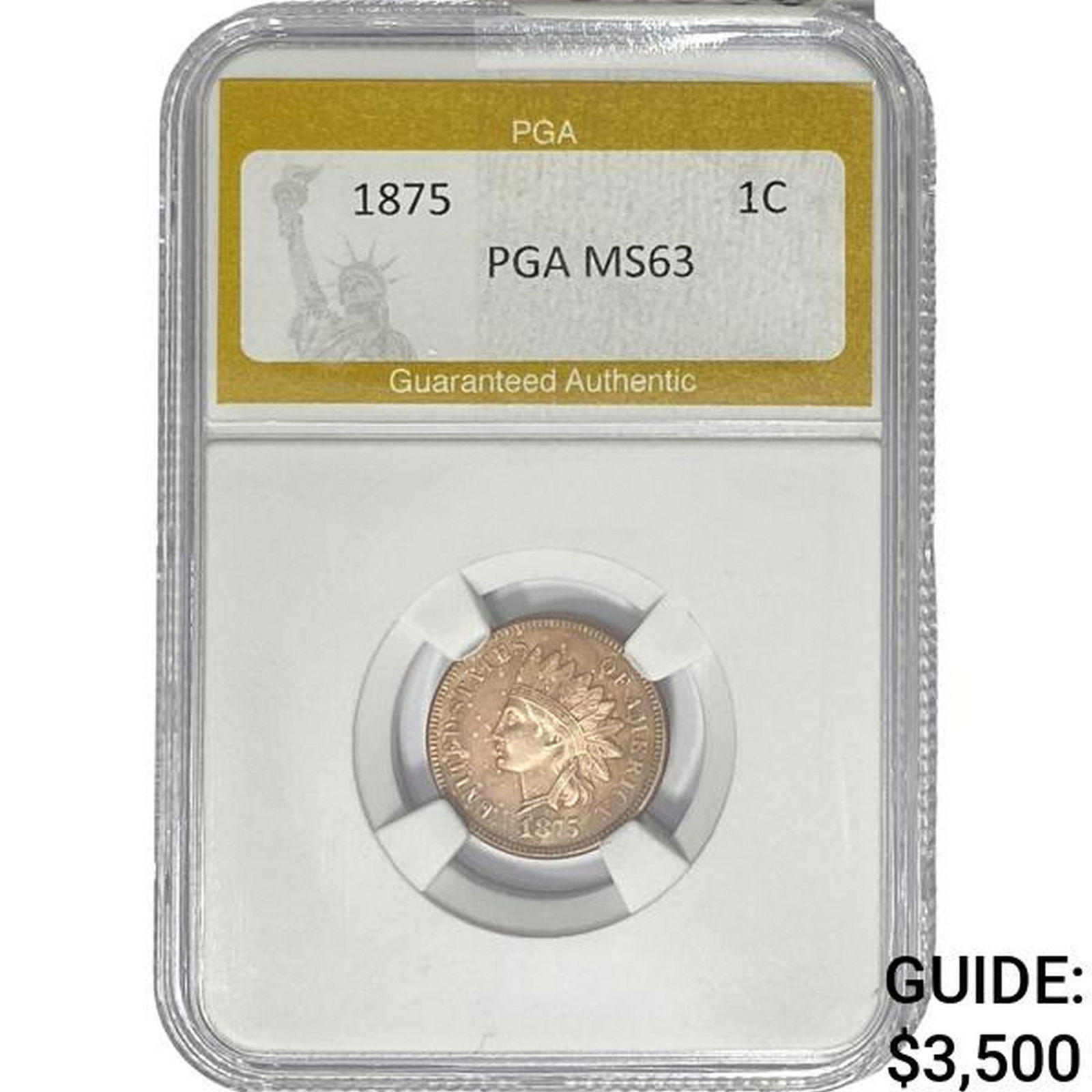 1875 Indian Head Cent PGA MS63 (1 of 2)