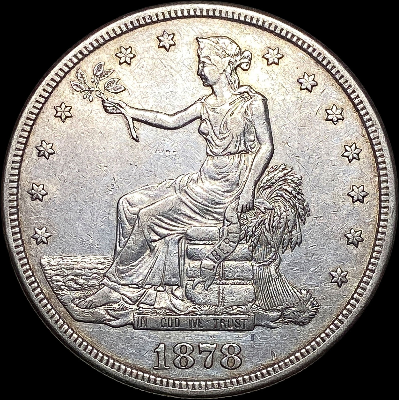 1878-S Silver Trade Dollar CLOSELY  UNCIRCULATED (1 of 2)