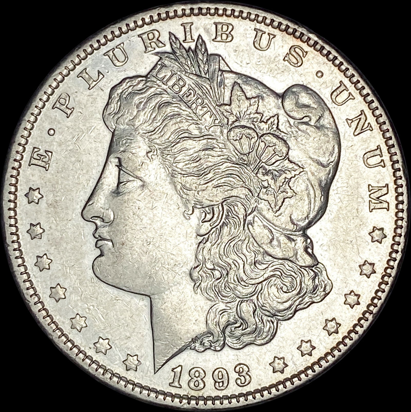 1893 Silver Morgan Dollar CLOSELY  UNCIRCULATED (1 of 2)