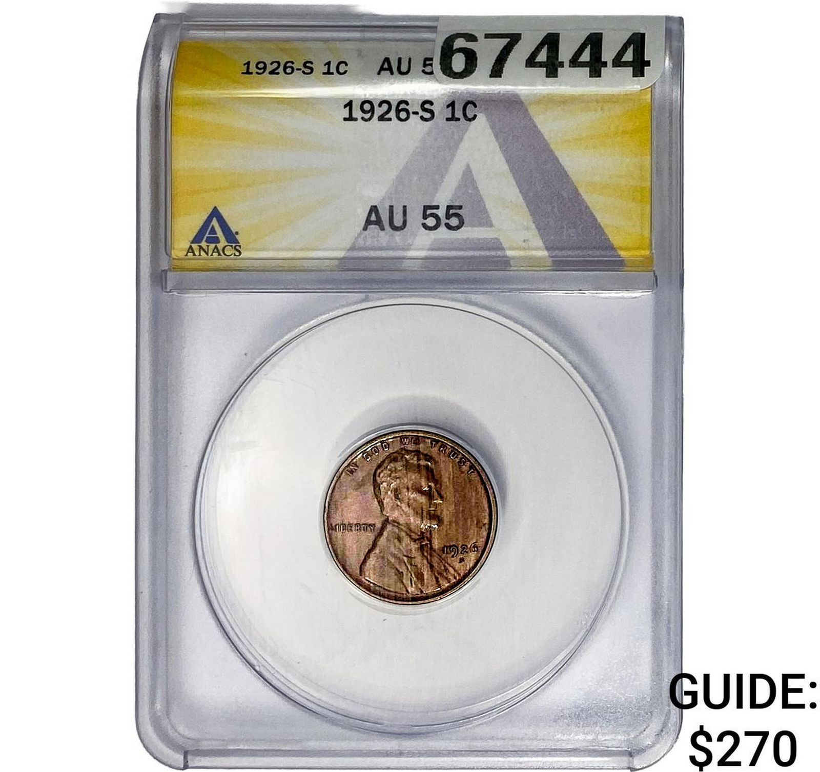 1926-S Wheat Cent ANACS AU55 (1 of 2)