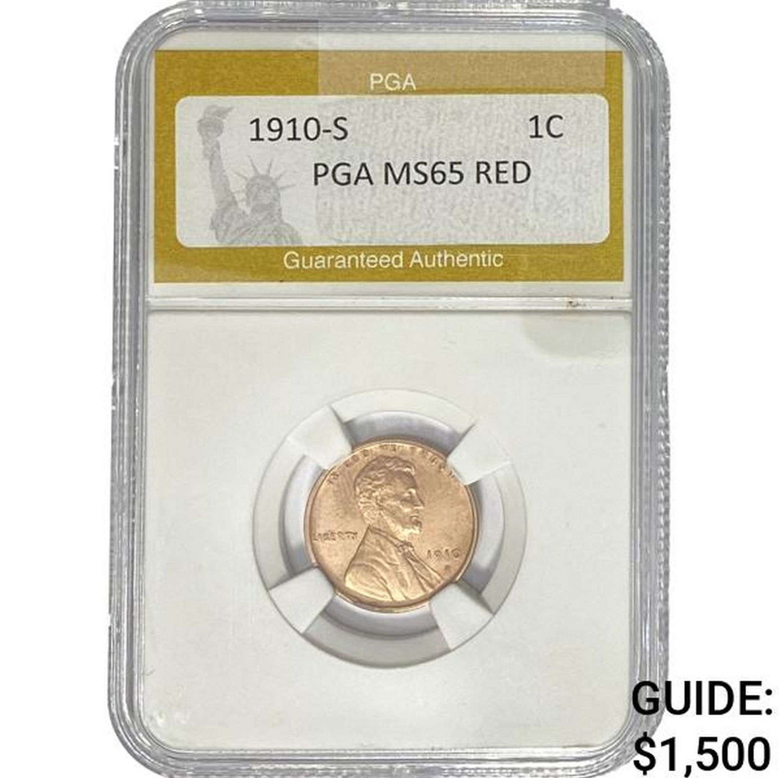 1910-S Wheat Cent PGA MS65 RED (1 of 2)
