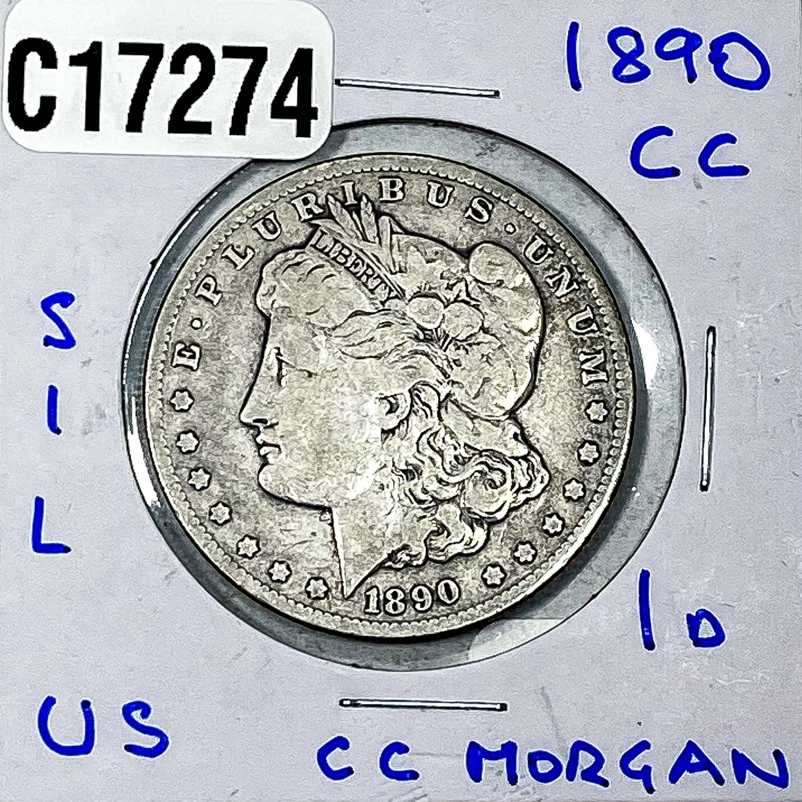 1890-CC Morgan Silver Dollar: 1890-CC Morgan Silver Dollar