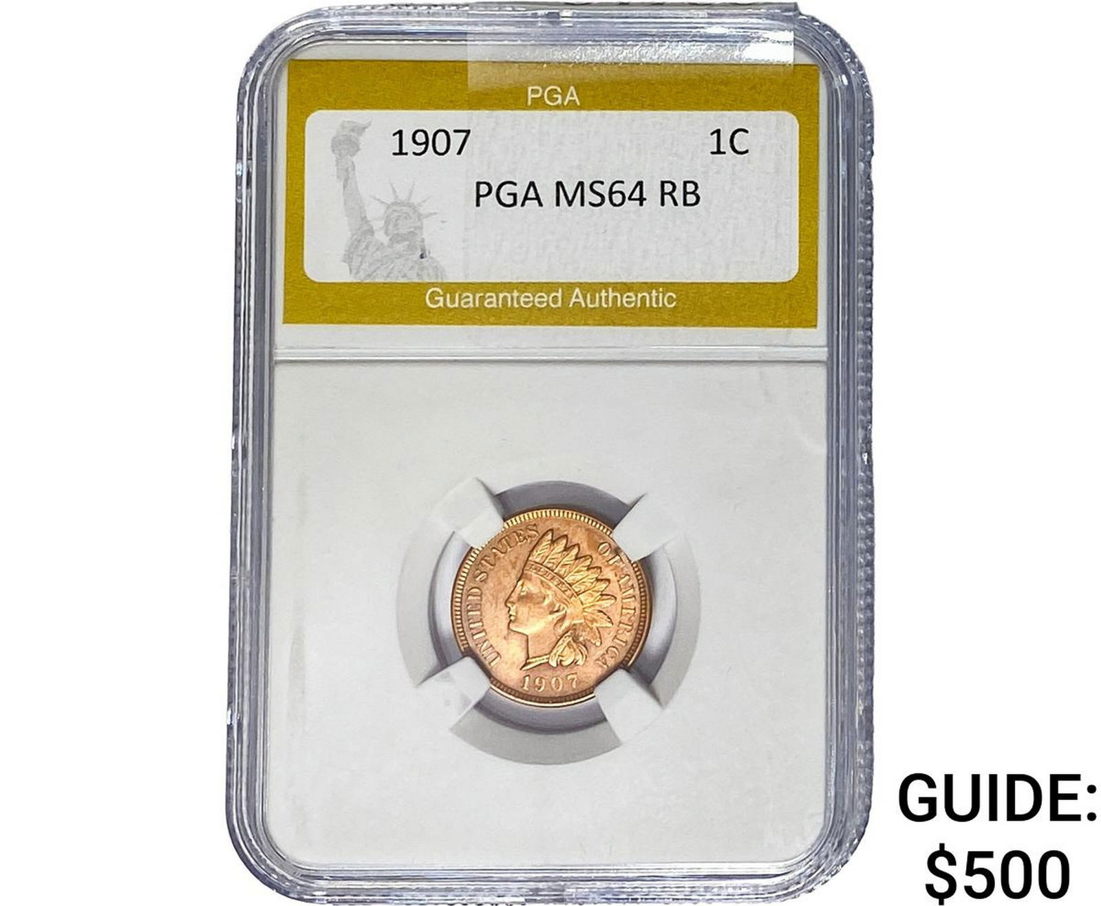 1907 Indian Head Cent PGA MS64 RB (1 of 2)