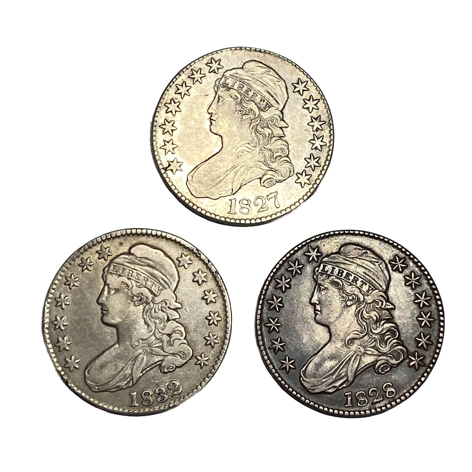 [3 Coins] 1827-1832 Capped Bust Half Dollar (1 of 2)