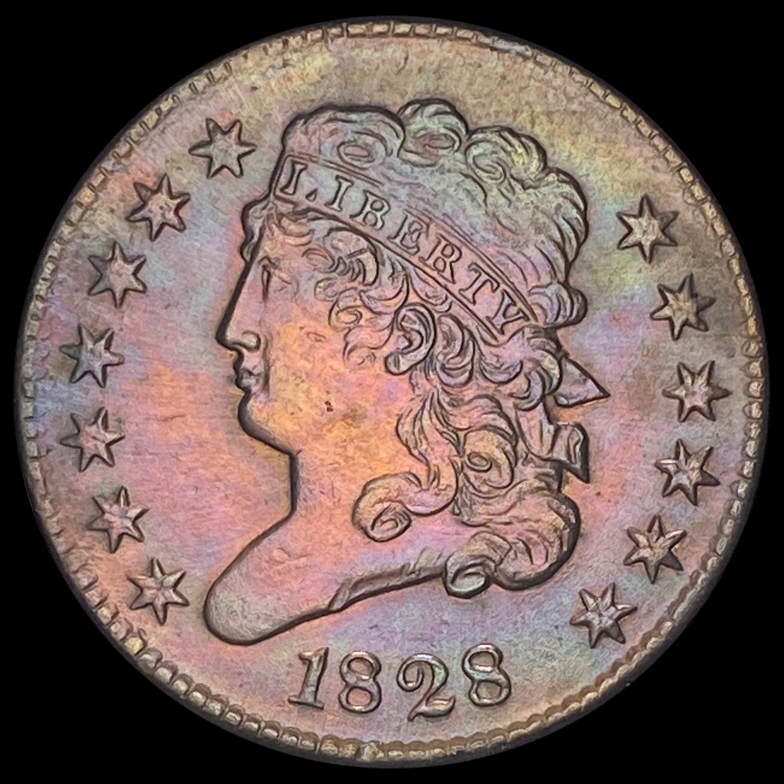 1828 Copper Half Cent HIGH GRADE: 1828 Copper Half Cent HIGH GRADE