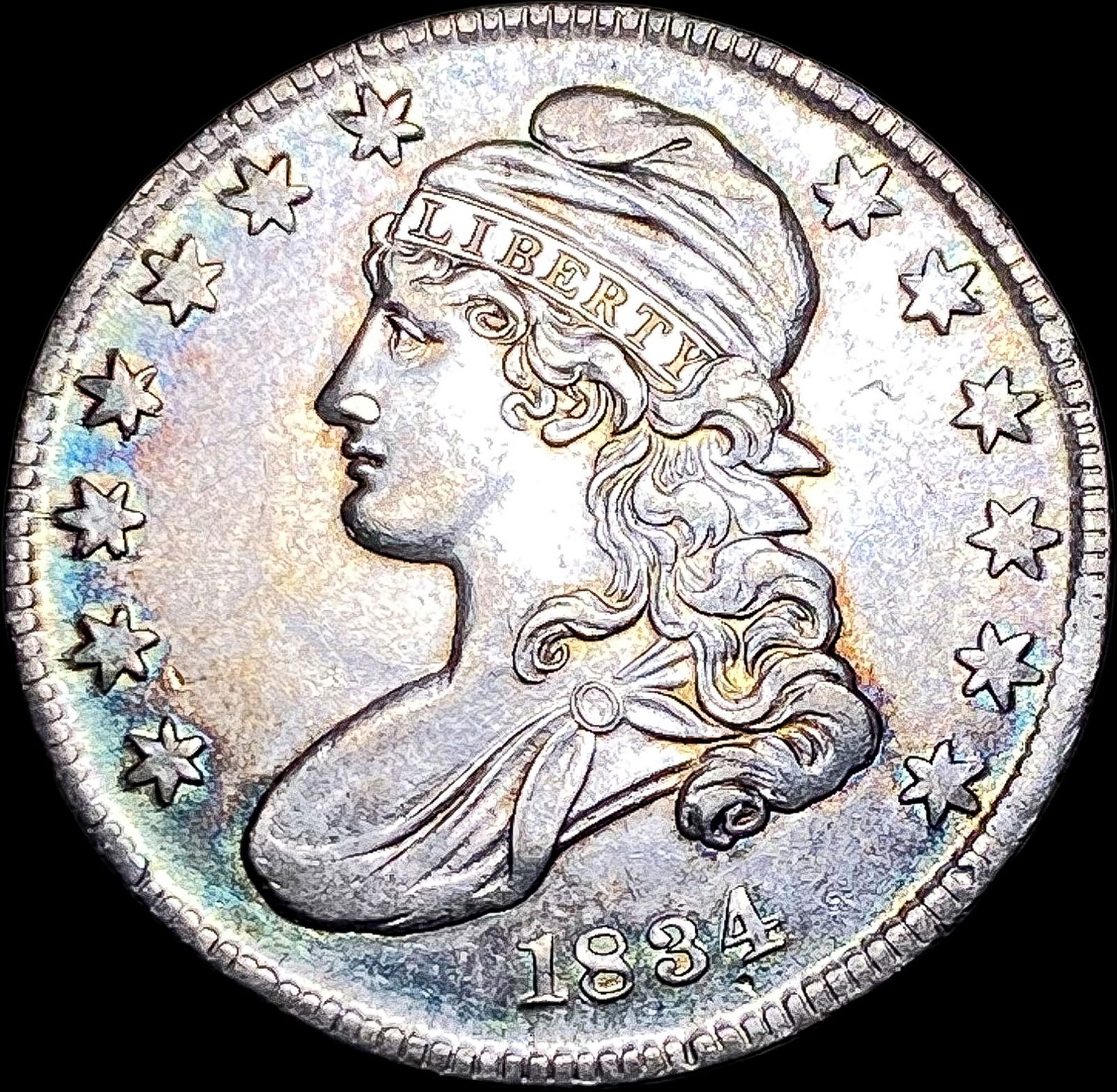 1834 Capped Bust Half Dollar CLOSELY  UNCIRCULATED (1 of 2)