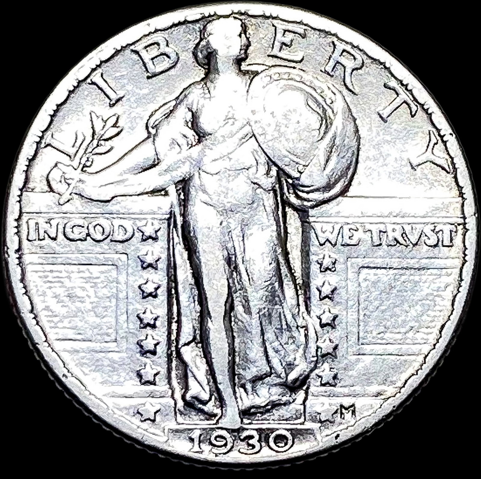 1930 Standing Liberty Quarter NEARLY UNCIRCULATED: 1930 Standing Liberty Quarter NEARLY UNCIRCULATED