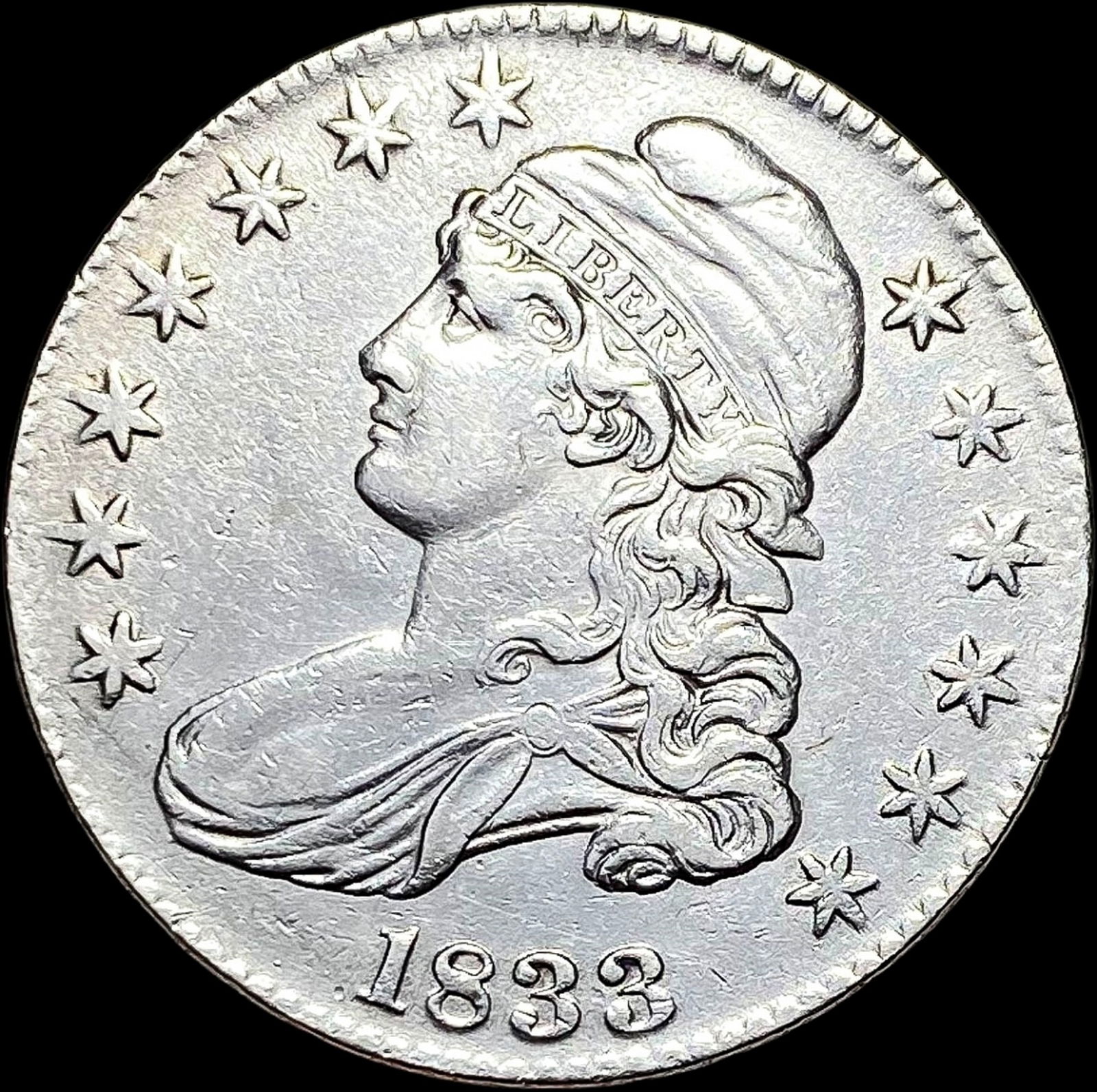 1833 Capped Bust Half Dollar CLOSELY UNCIRCULATED (1 of 2)