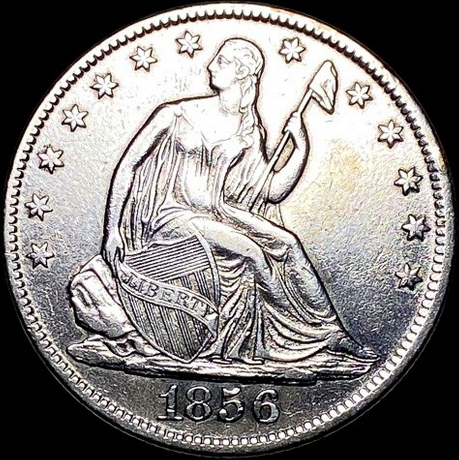 1856-O Silver Half Dollar CLOSELY  UNCIRCULATED (1 of 2)