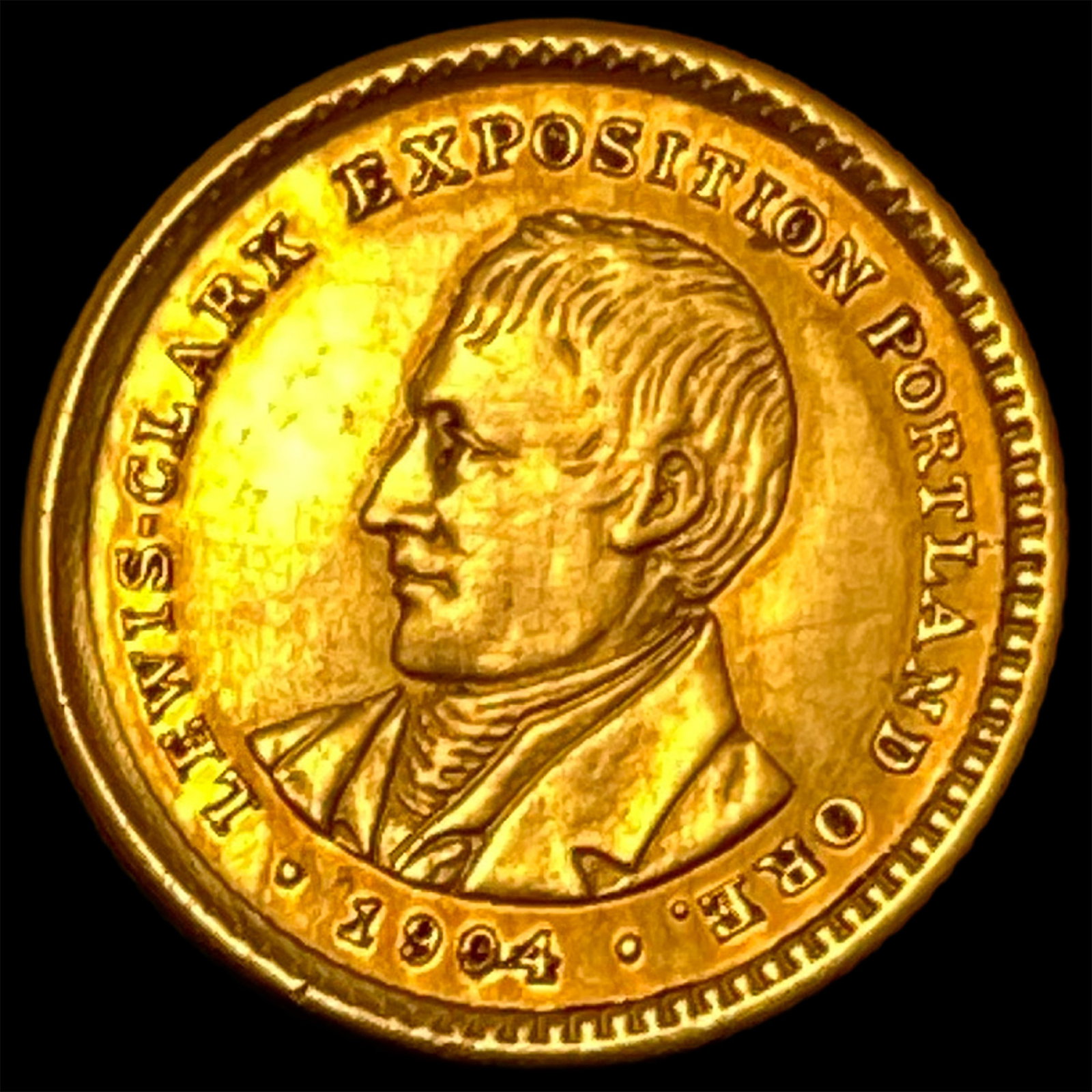 1904 Gold $1 Lewis and Clark NEARLY UNCIRCULATED: 1904 Gold $1 Lewis and Clark NEARLY UNCIRCULATED