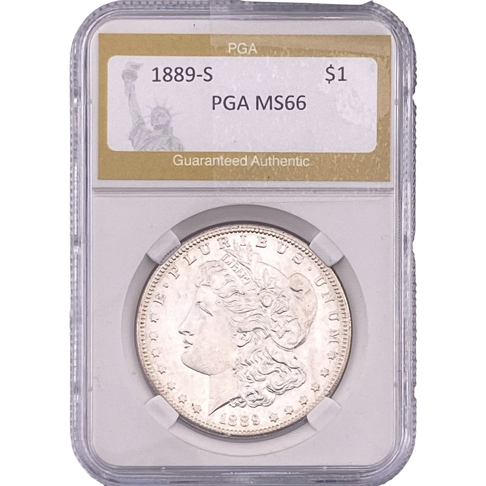 1889-S Morgan Silver Dollar PGA MS66 (1 of 2)
