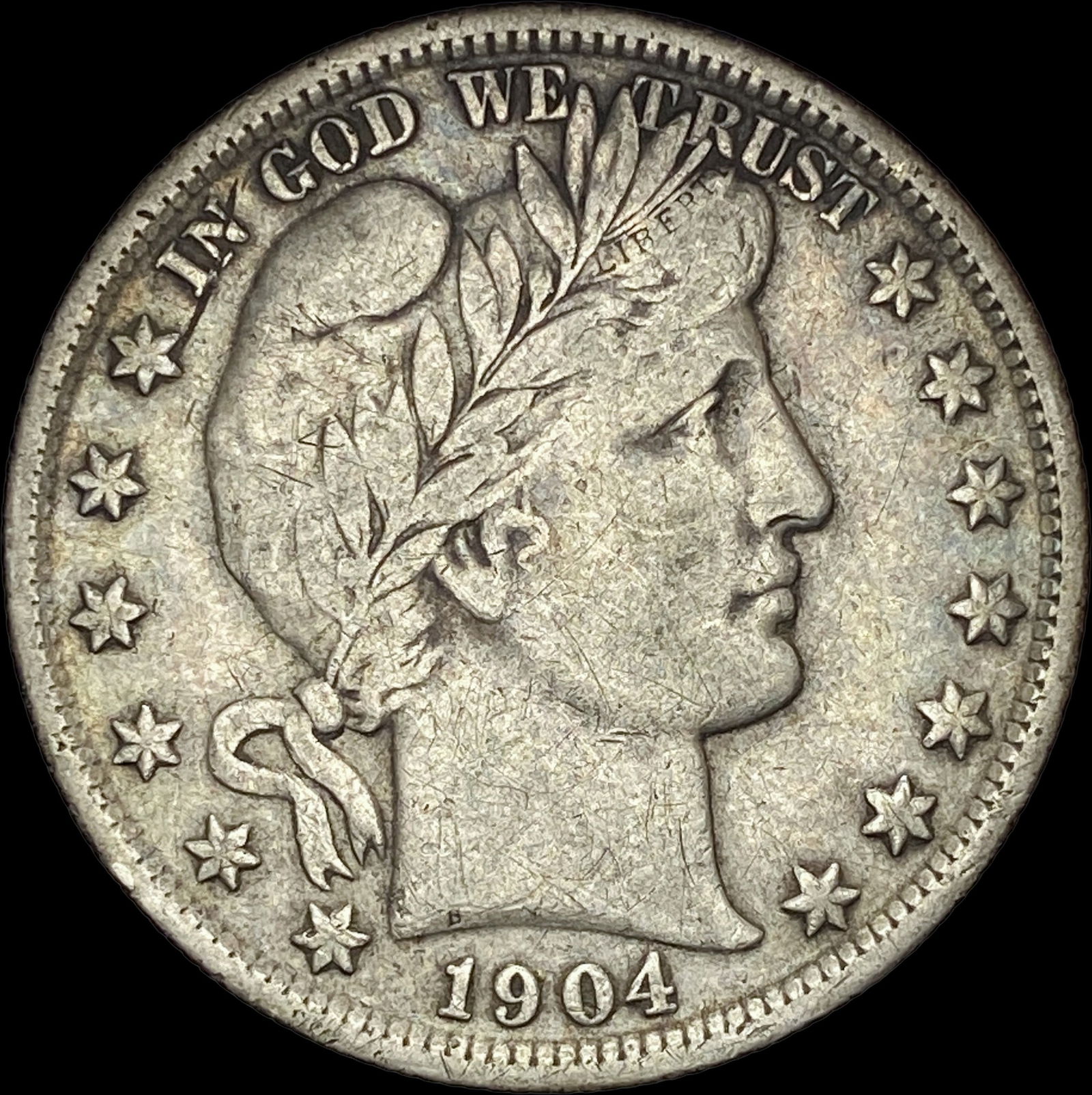 1904 Silver Barber Half Dollar LIGHTLY CIRCULATED (1 of 2)