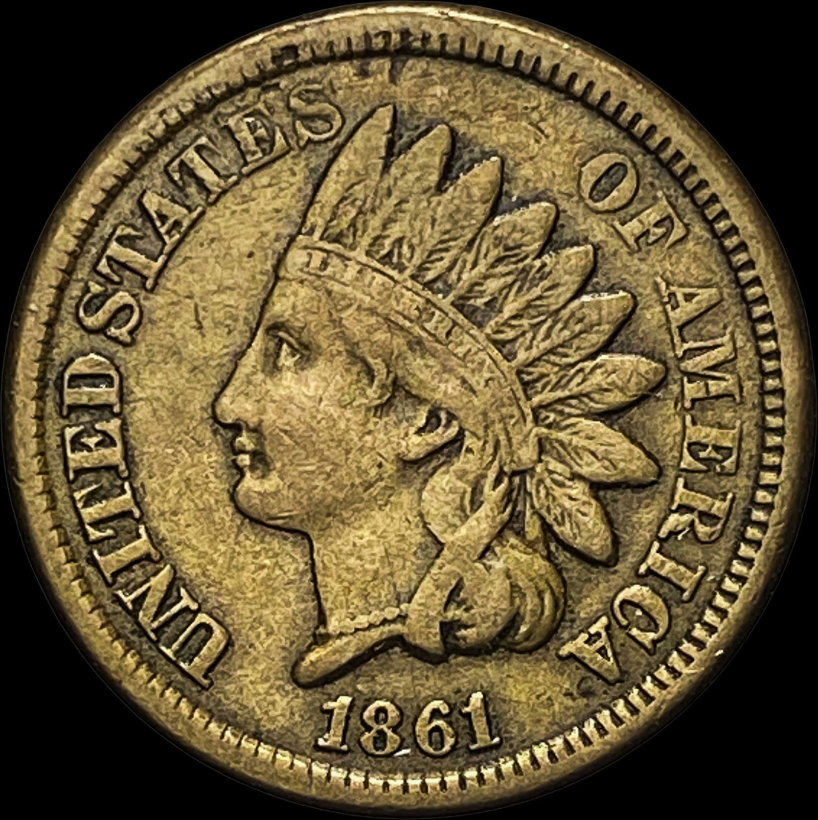 1861 Indian Head Cent LIGHTLY CIRCULATED (1 of 2)