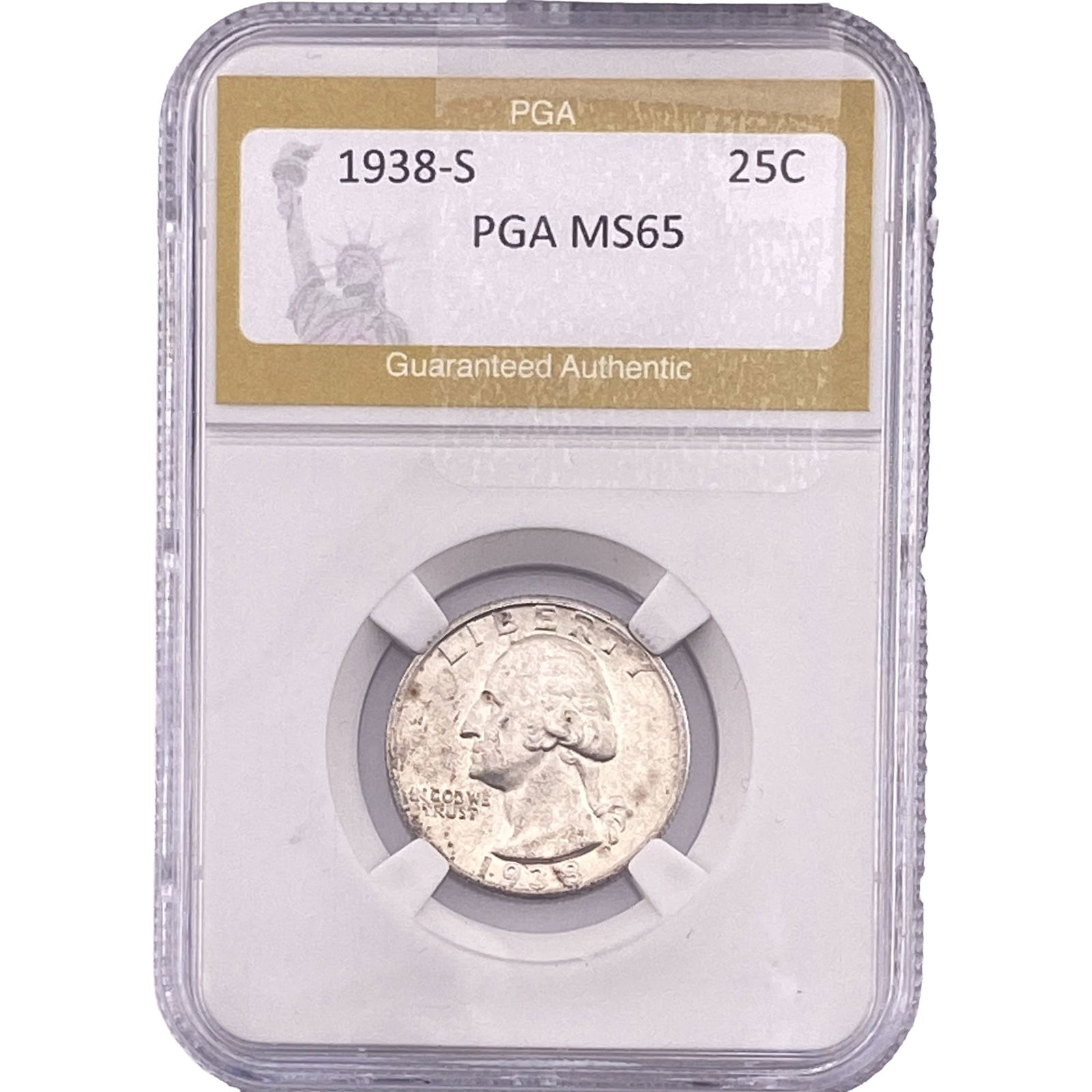 1938-S Washington Silver Quarter PGA MS65 (1 of 2)