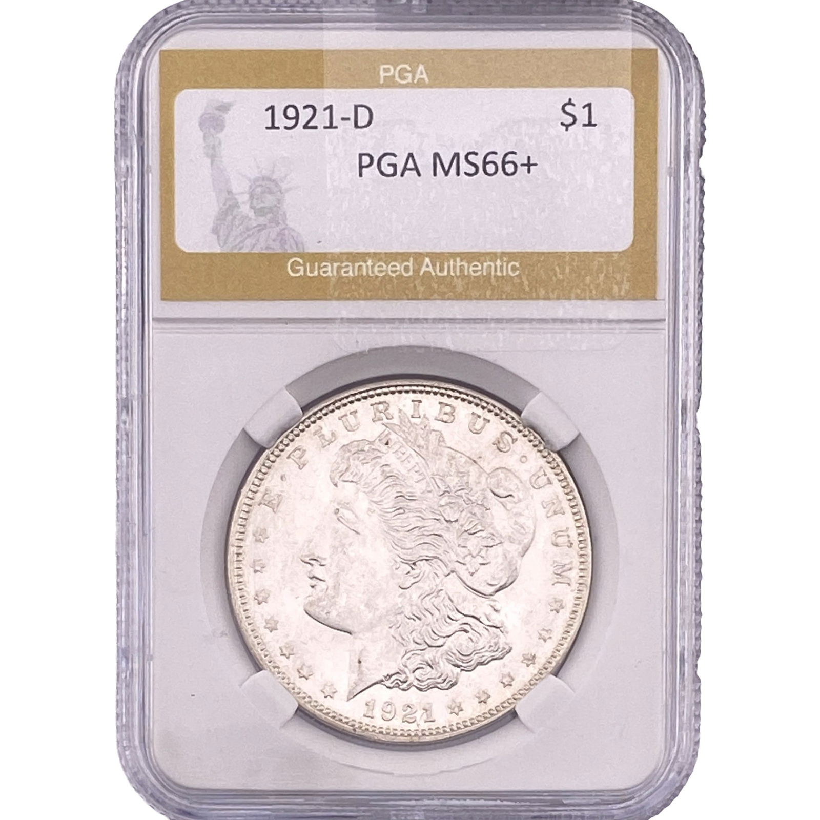 1921-D Morgan Silver Dollar PGA MS66+ (1 of 2)