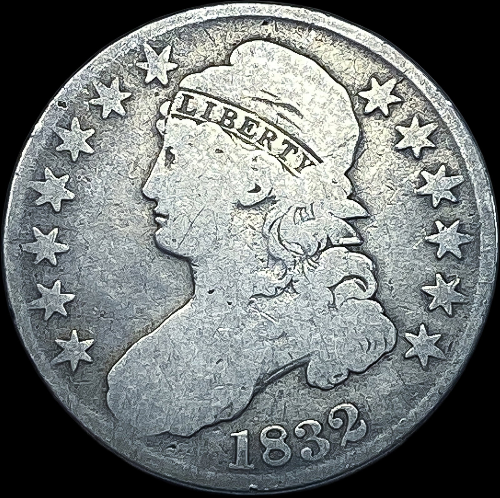 1832 Capped Bust Half Dollar NICELY CIRCULATED: 1832 Capped Bust Half Dollar NICELY CIRCULATED