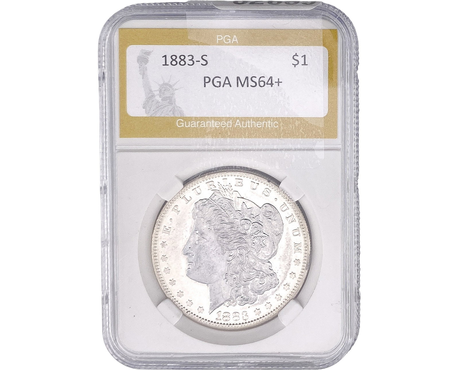 1883-S Morgan Silver Dollar PGA MS64+: 1883-S Morgan Silver Dollar PGA MS64+
