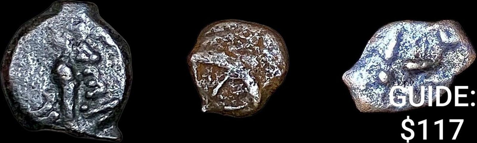 [3 Coins]Mark 12:41 Biblical Widow's Mite 103-76 BC NEARLY UNCIRCULATED (1 of 2)