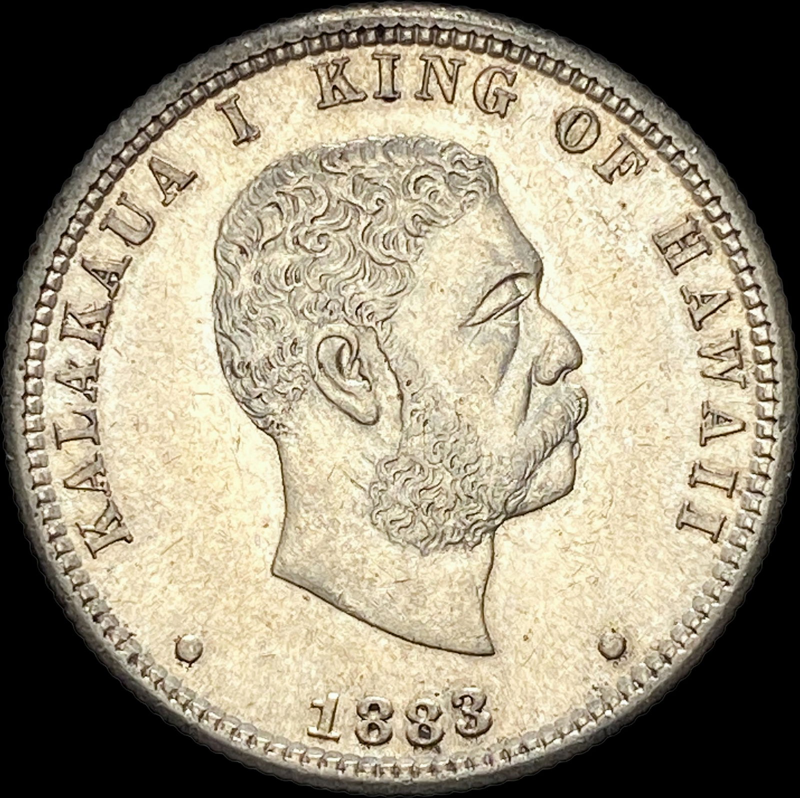 1883 Hawaii Silver 1/4 Dollar CHOICE AU (1 of 2)