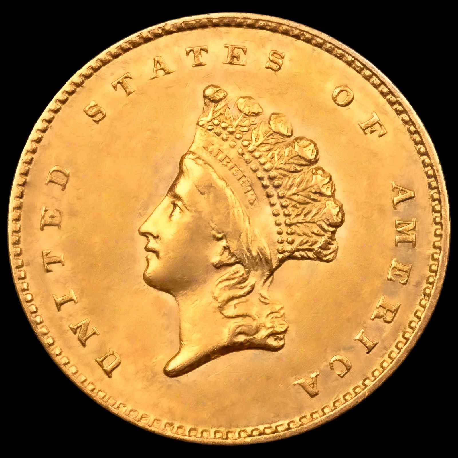 1855 Rare Gold Dollar CHOICE AU (1 of 2)