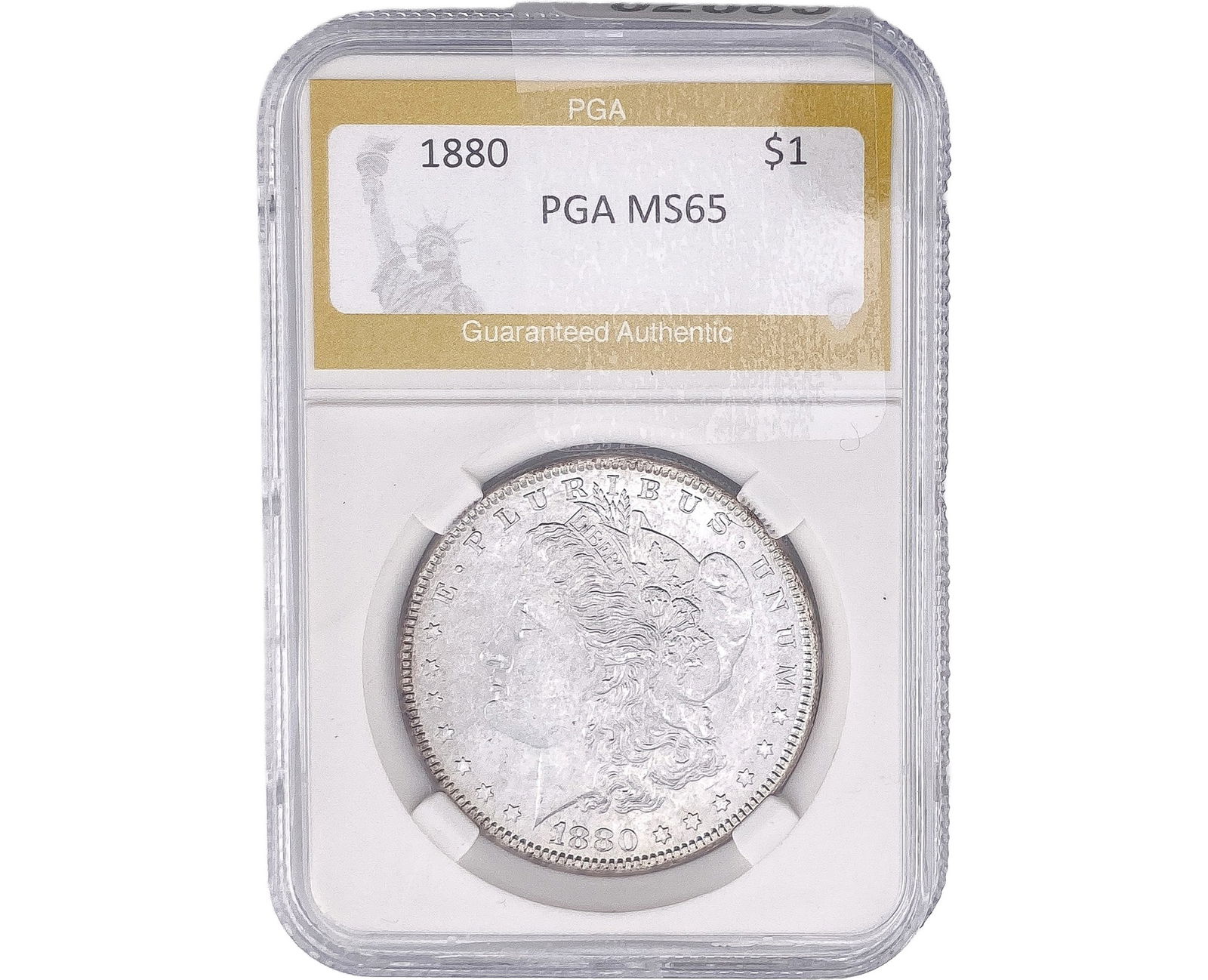 1880 Morgan Silver Dollar PGA MS65 FSB (1 of 2)