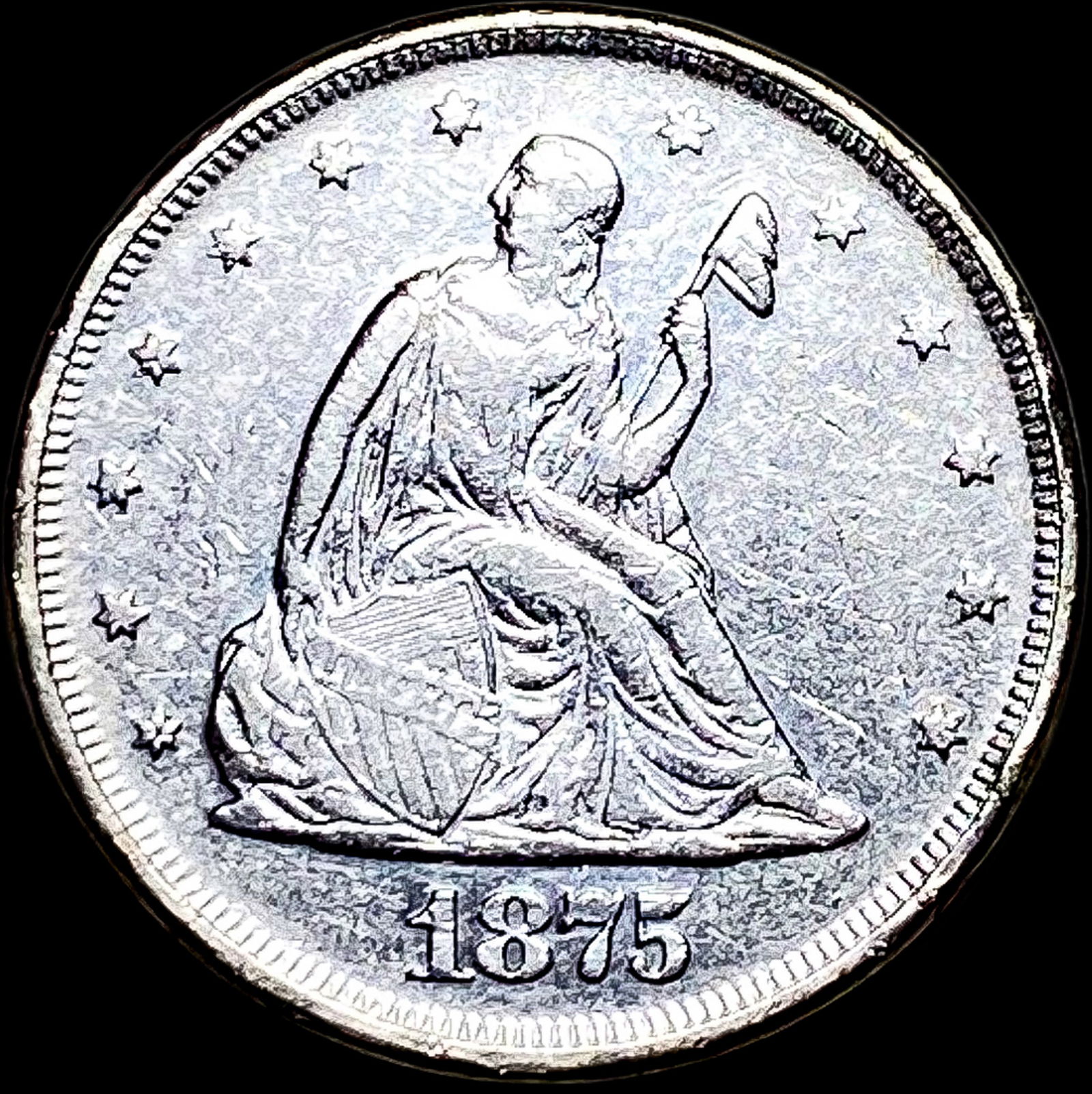 1875 Silver Twenty Cents NEARLY UNCIRCULATED (1 of 2)