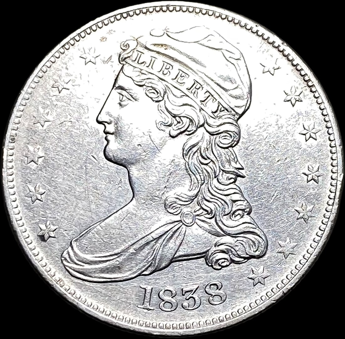 1838 Capped Bust Half Dollar CLOSELY  UNCIRCULATED (1 of 2)