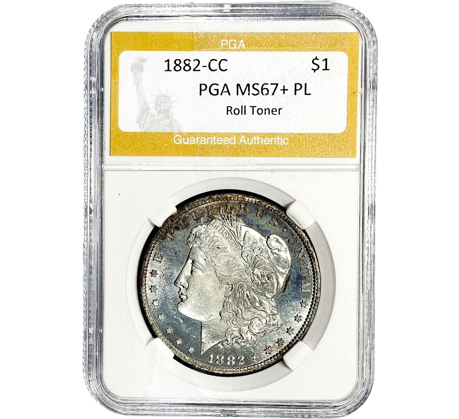 1882-CC Morgan Silver Dollar PGA MS67+ PL Roll Toner (1 of 2)