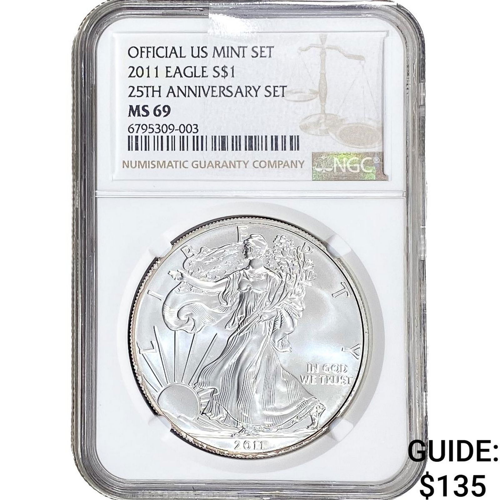 2011 Silver Eagle NGC MS69 (1 of 2)