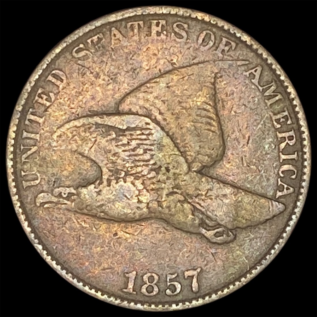 1857 Copper-Nickel Flying Eagle Cent LIGHTLY  CIRCULATED (1 of 2)
