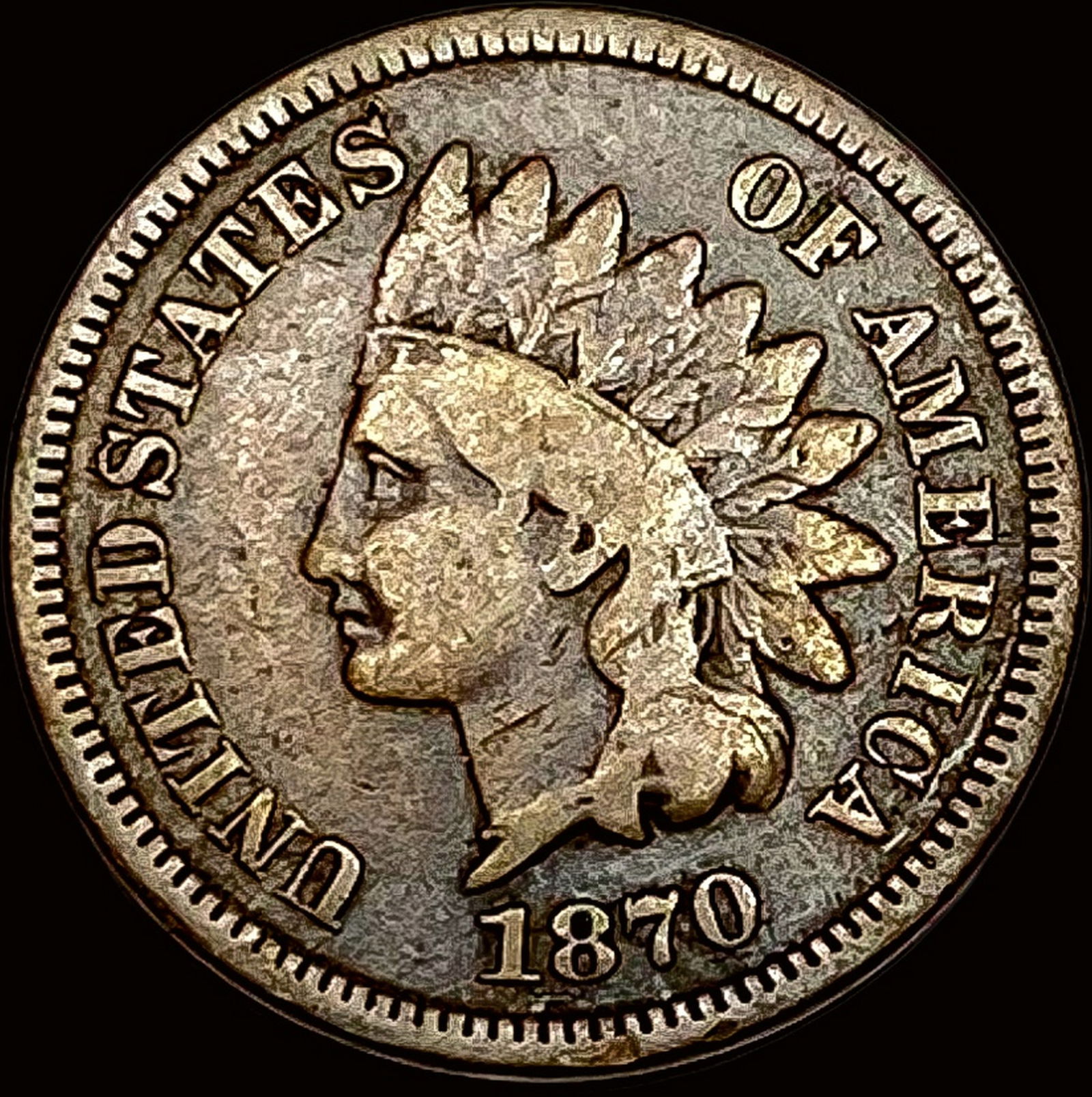 1870 Indian Head Cent NICELY CIRCULATED (1 of 2)