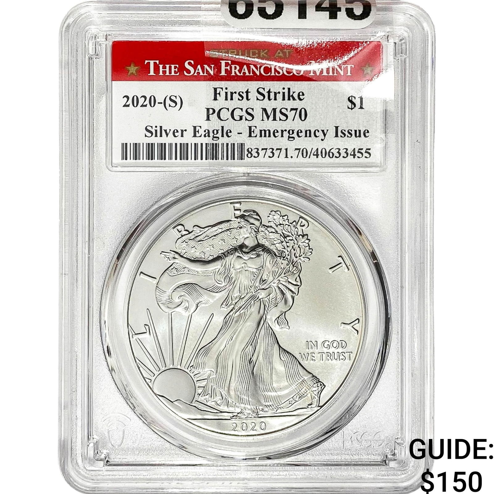 2020-S $1 Silver Eagle PCGS MS70 (1 of 2)