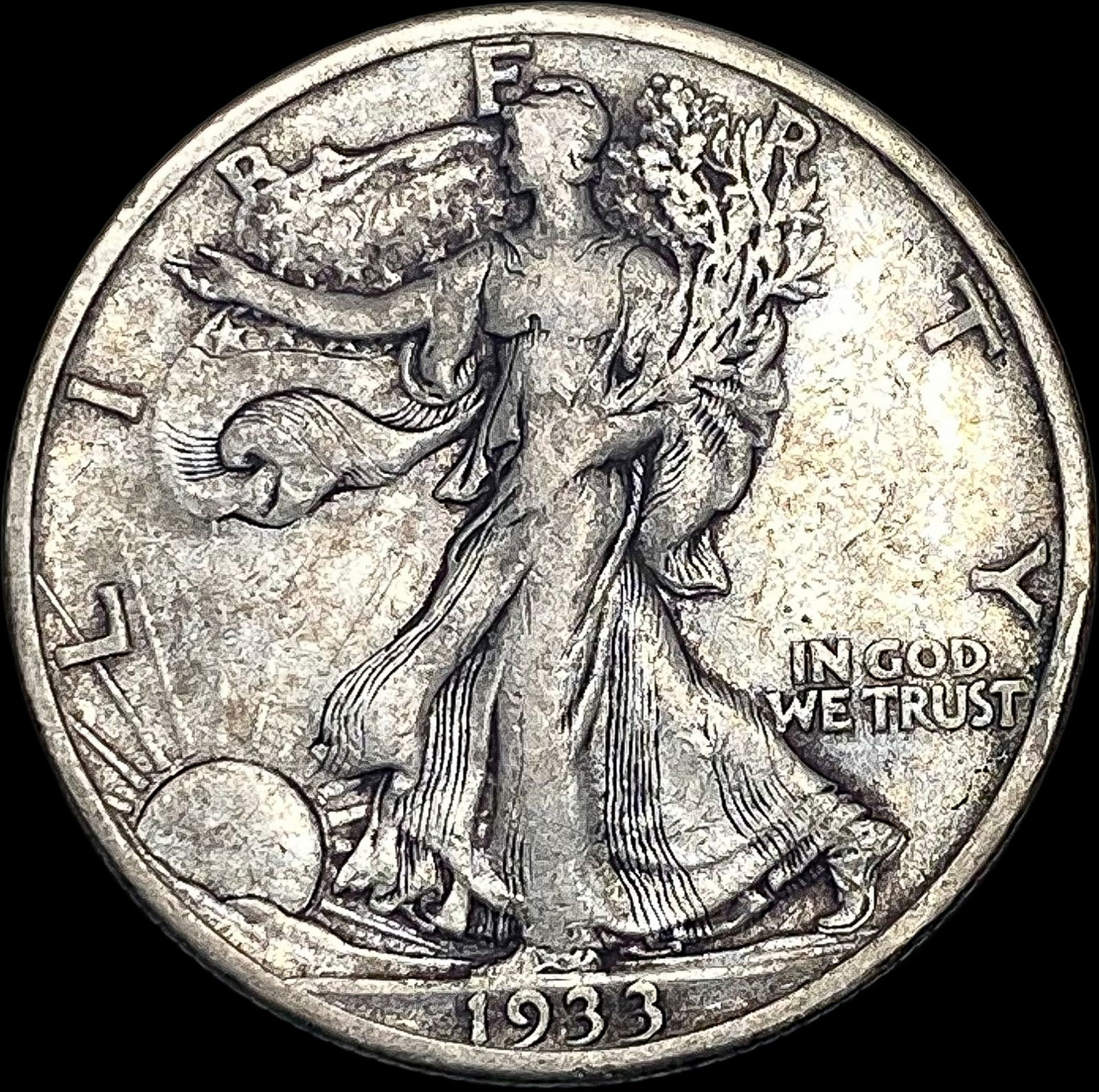 1933-S Walking Liberty Half Dollar NEARLY  UNCIRCULATED (1 of 2)