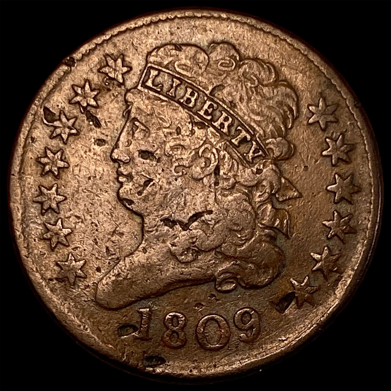 1809 Classic Head Half Cent HIGH GRADE (1 of 2)