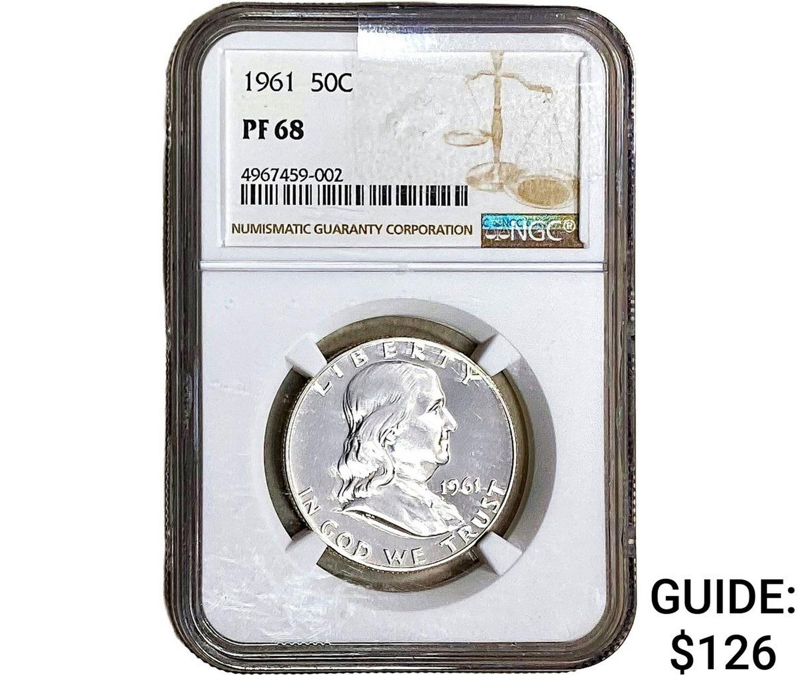1961 Franklin Half Dollar NGC PF68 (1 of 2)