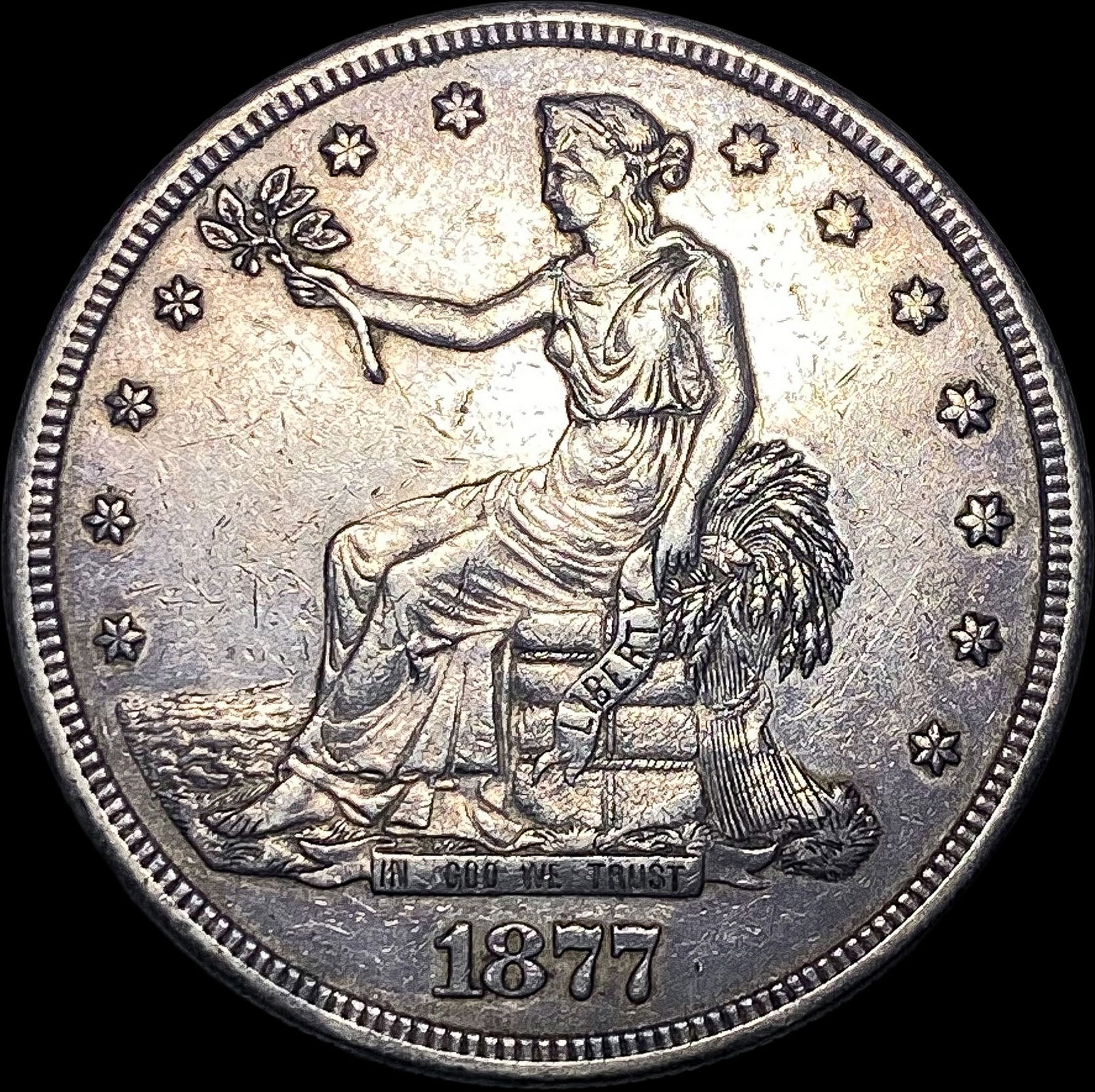 1877-S Silver Trade Dollar CLOSELY  UNCIRCULATED (1 of 2)