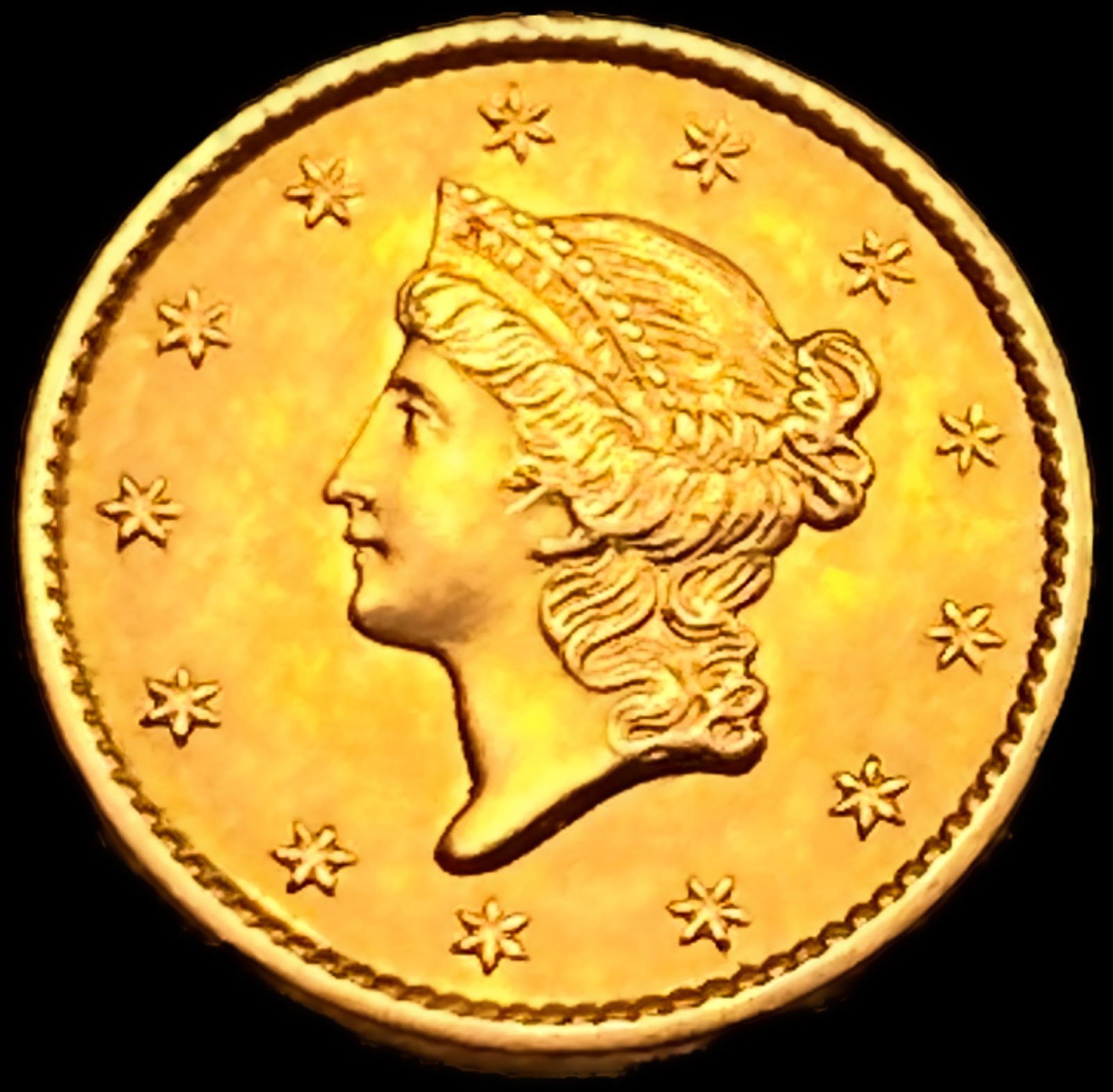 1853 Rare Gold Dollar CHOICE BU (1 of 2)