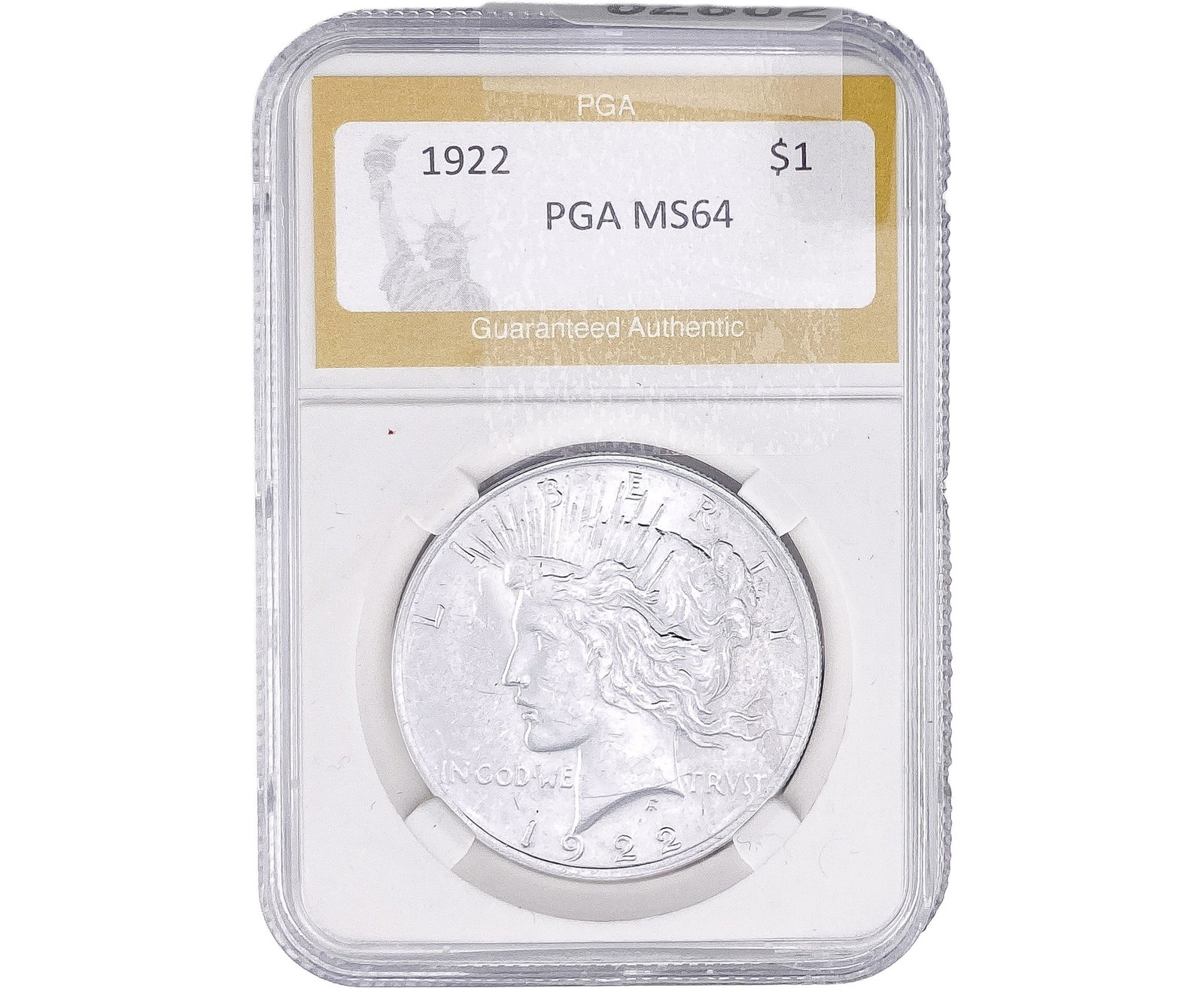1922 Silver Peace Dollar PGA MS64: 1922 Silver Peace Dollar PGA MS64
