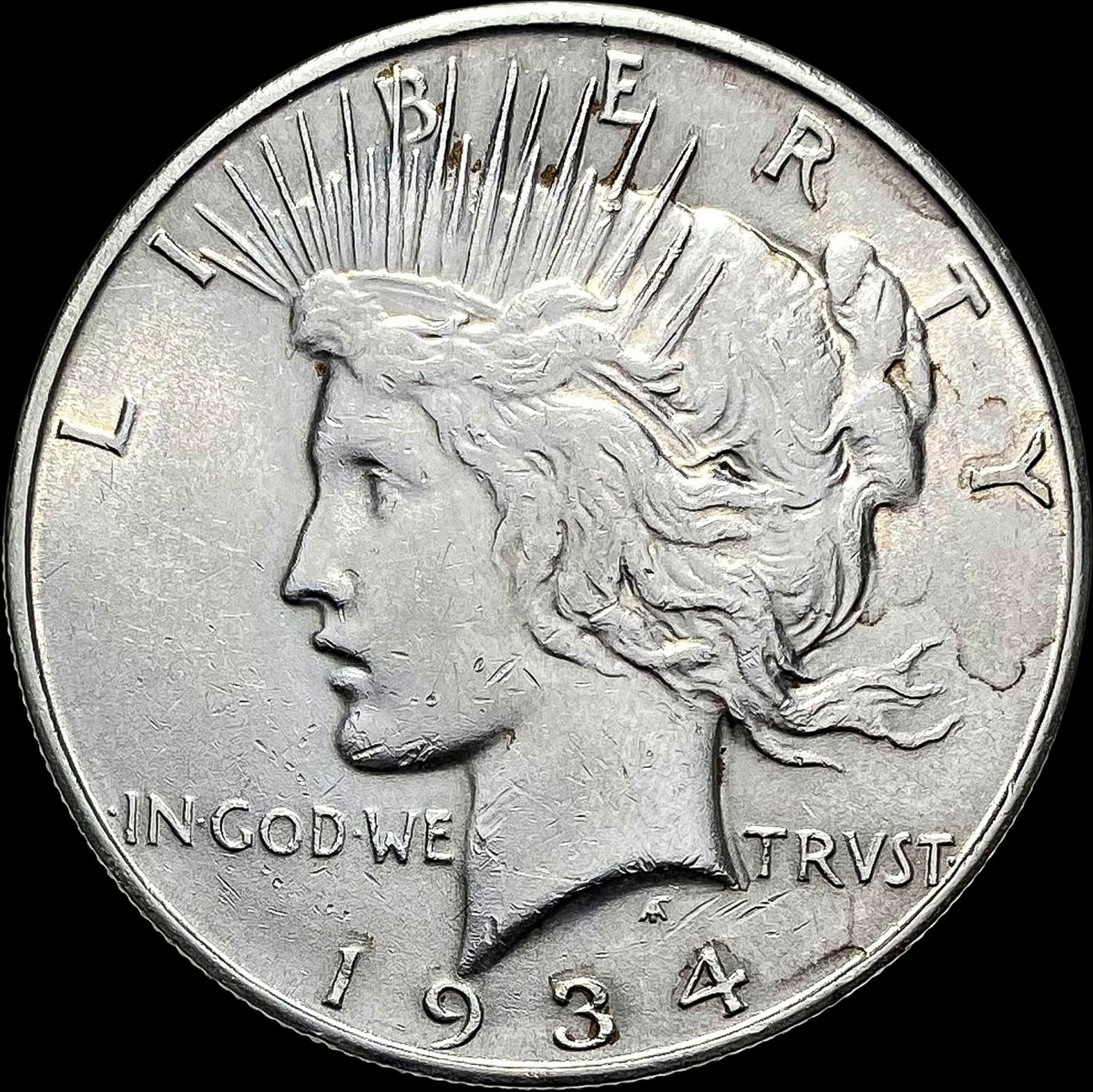 1934-D Silver Peace Dollar CLOSELY  UNCIRCULATED (1 of 2)